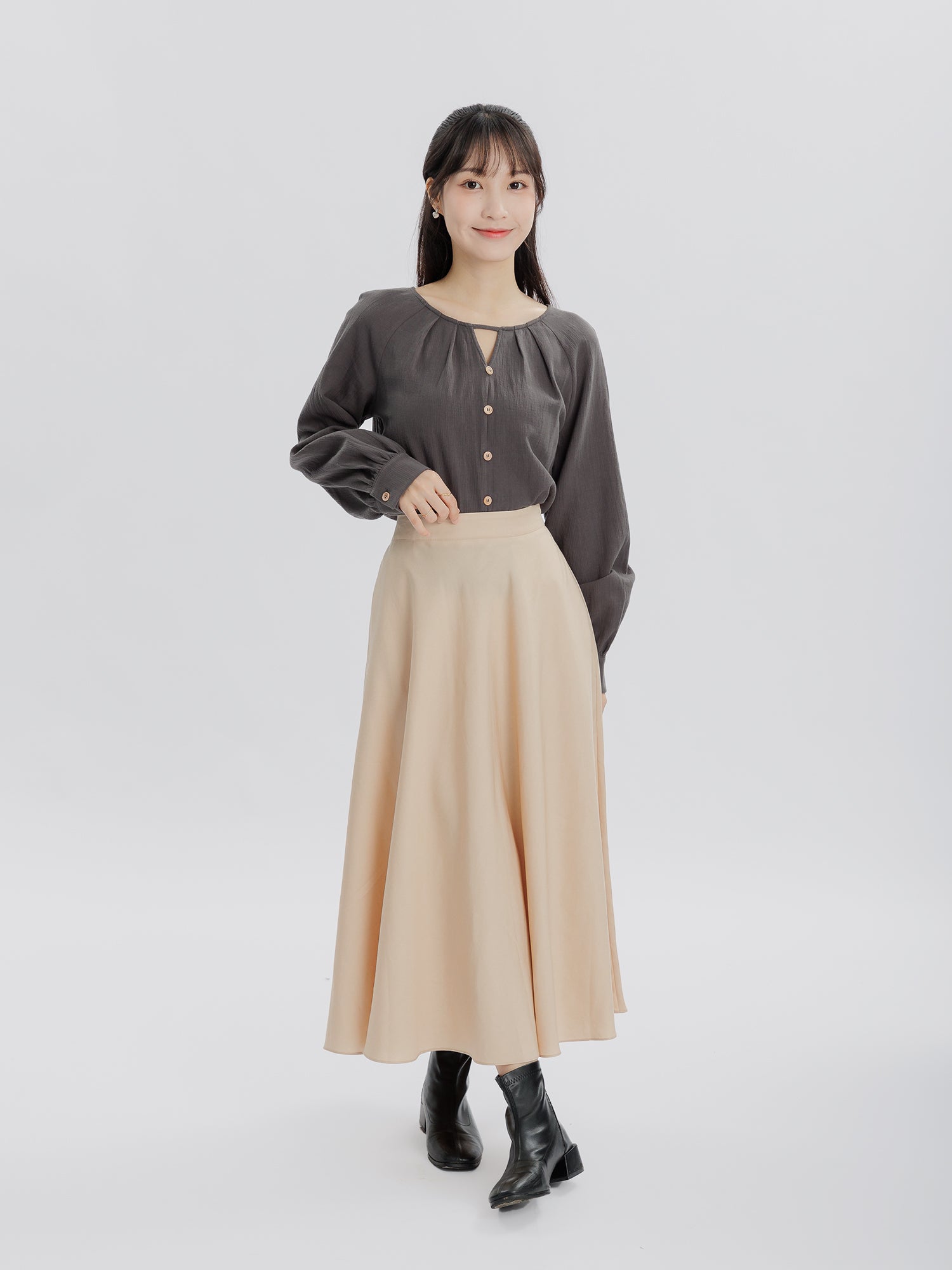 Gracie Cut-out Buttoned Blouse