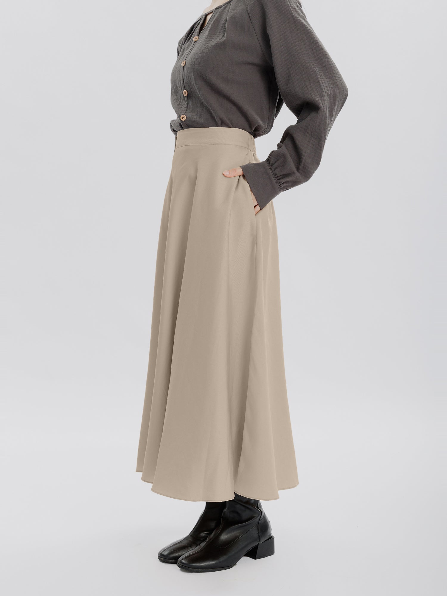 Bambi Flared Mid-length Skirt