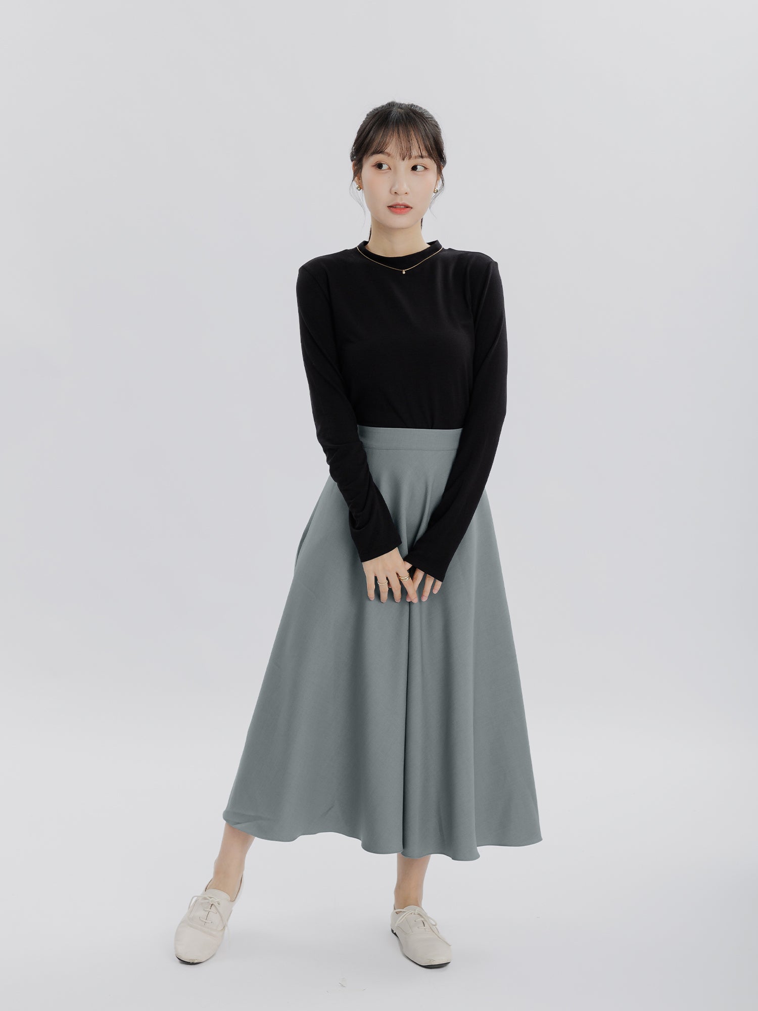 Luma Flared Mid-length Skirt