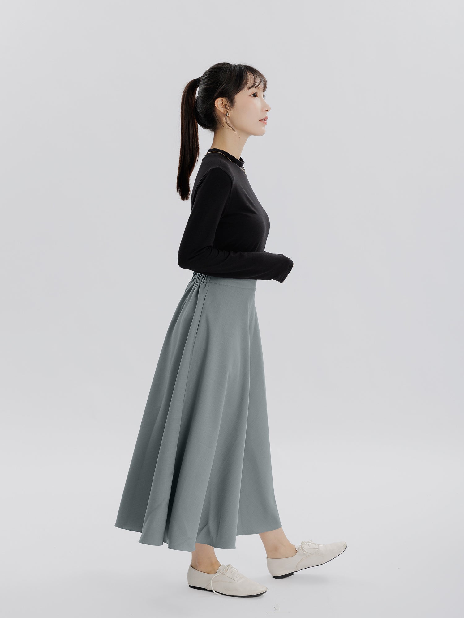 Luma Flared Mid-length Skirt