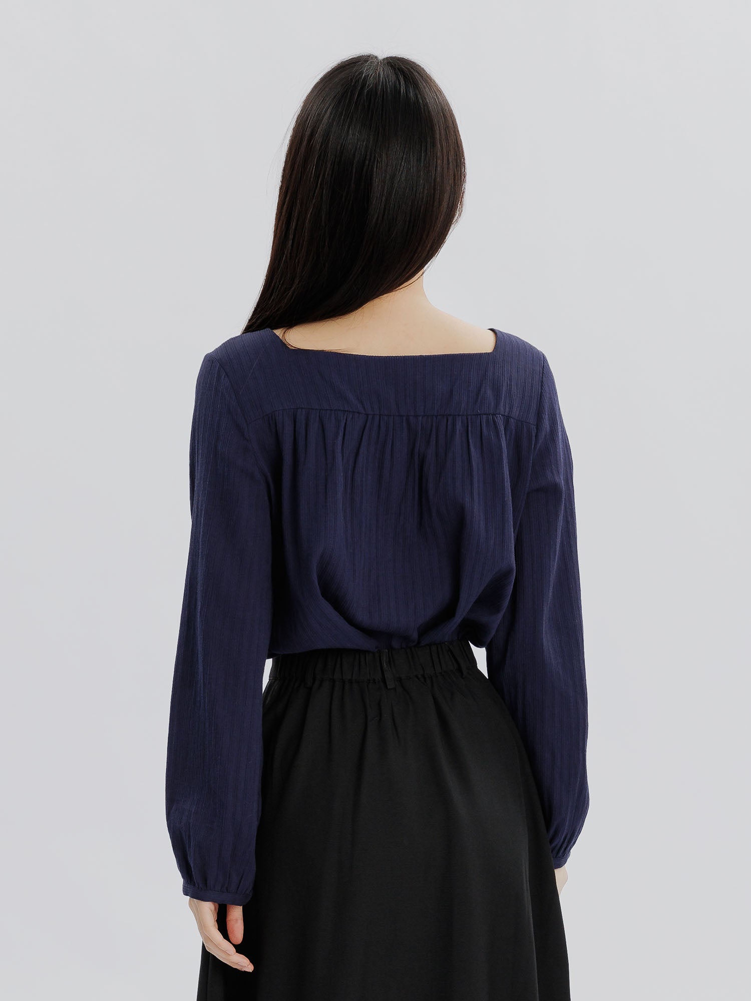 Mirage Square Neck Buttoned Blouse