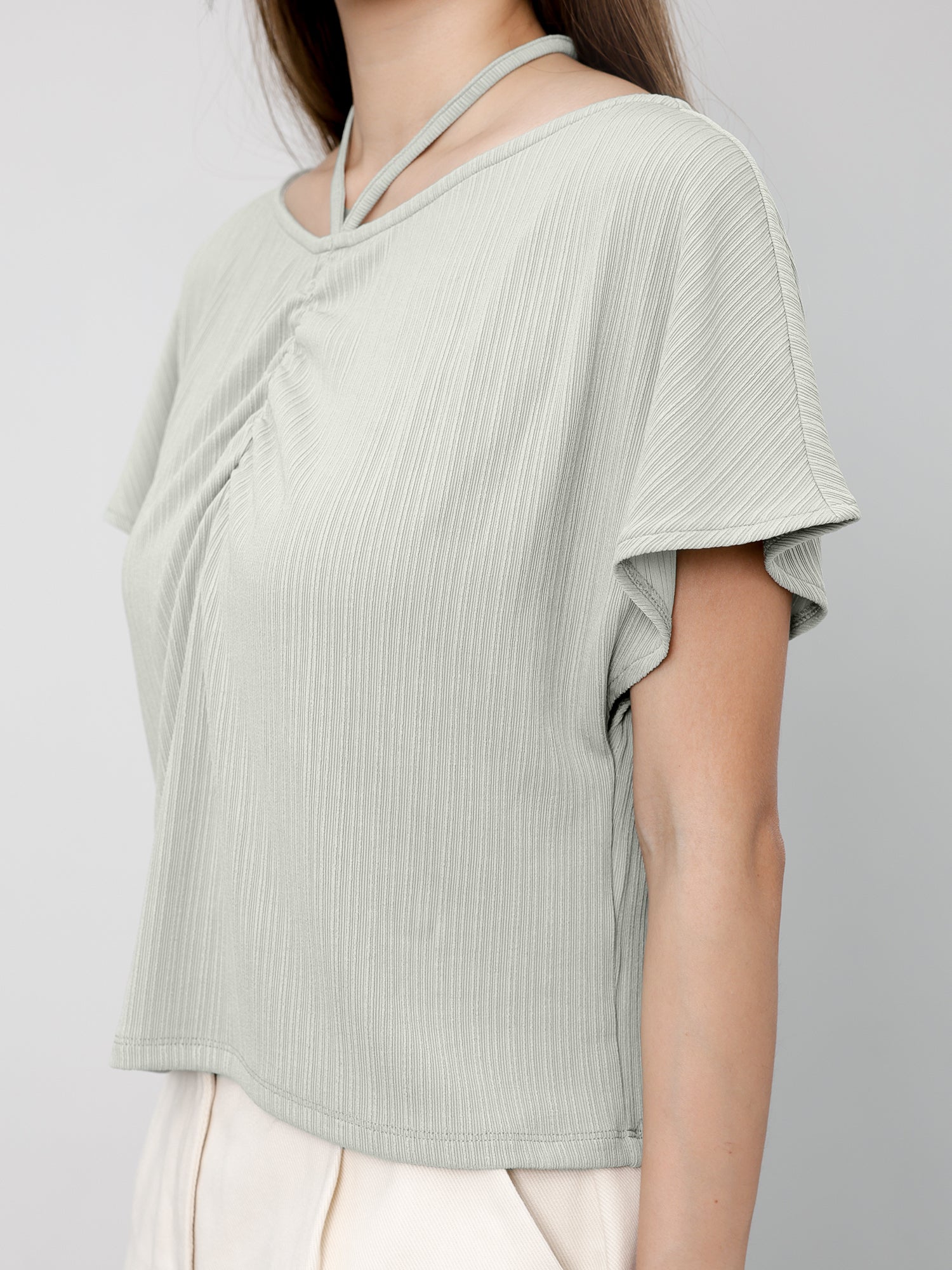 Elyna V-neck Tie Back Top