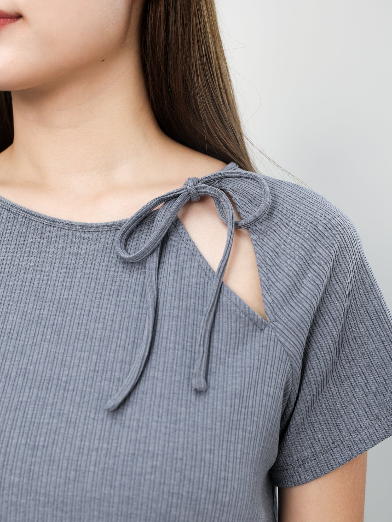 Zoey Side Ribbon Cut Out Top