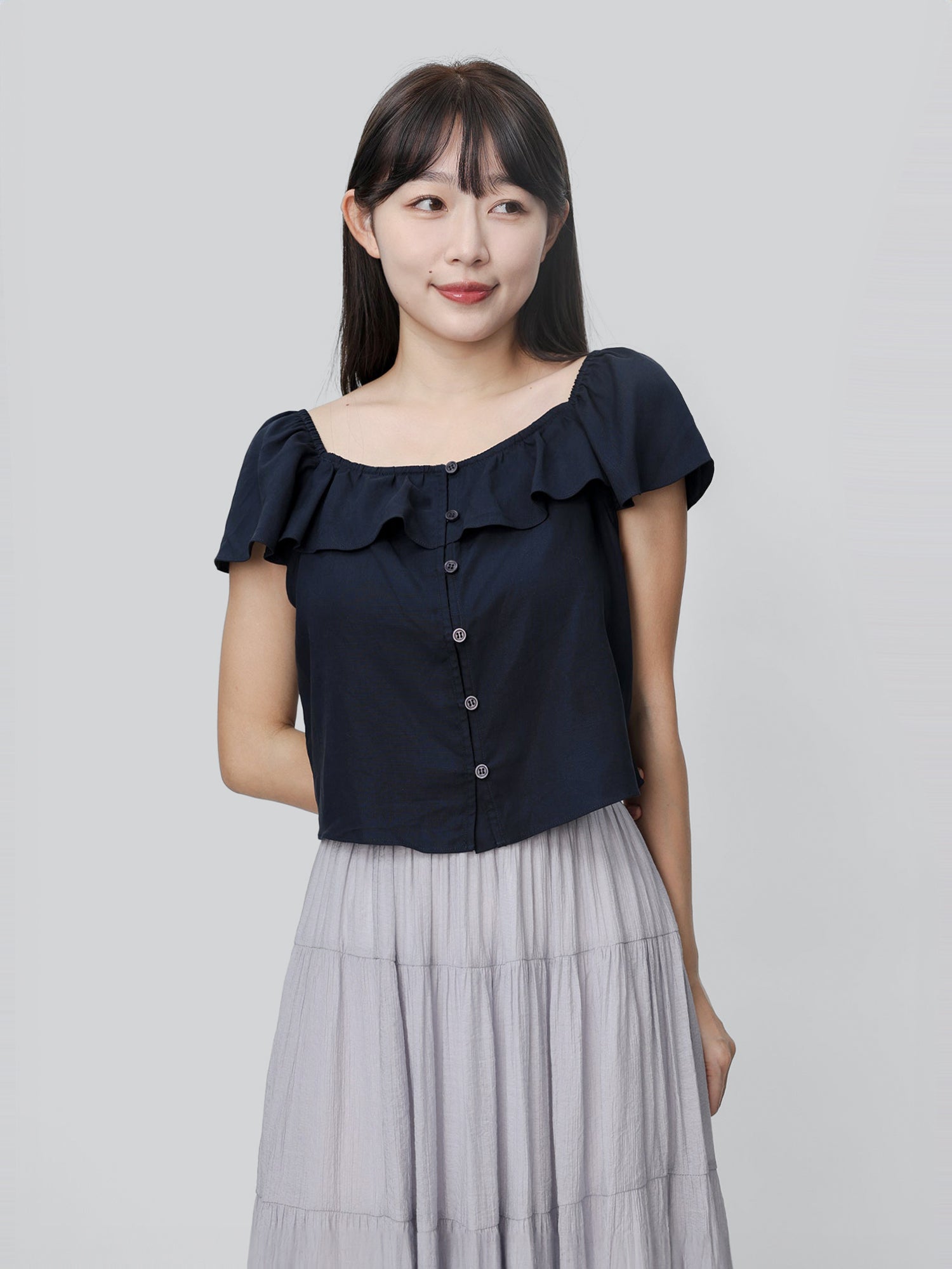 Elowen Frill Neck Top