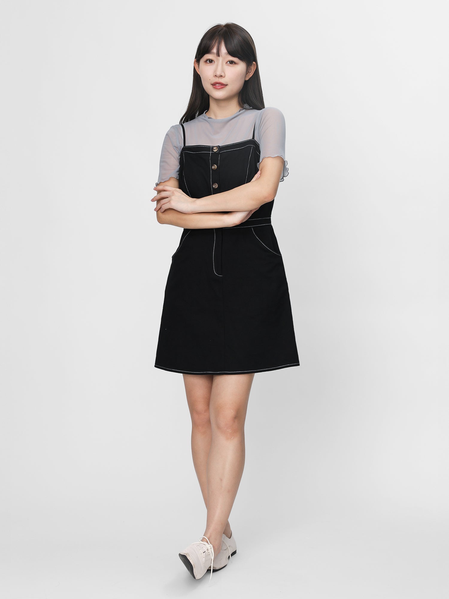 Marzia Contrast Stitch Cami Dress