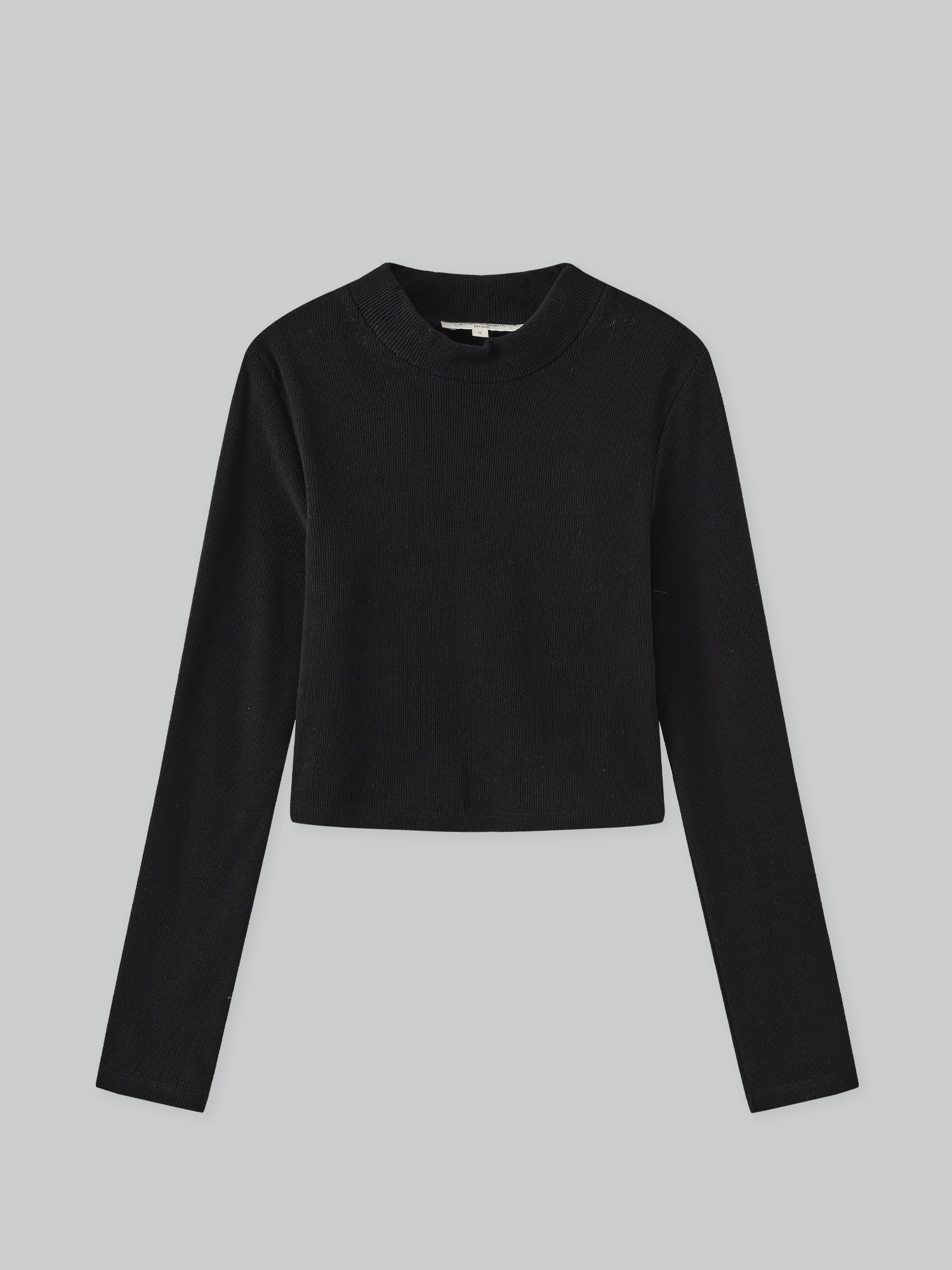 90% Cashmere / Iona Funnel Neck Ribbed Top