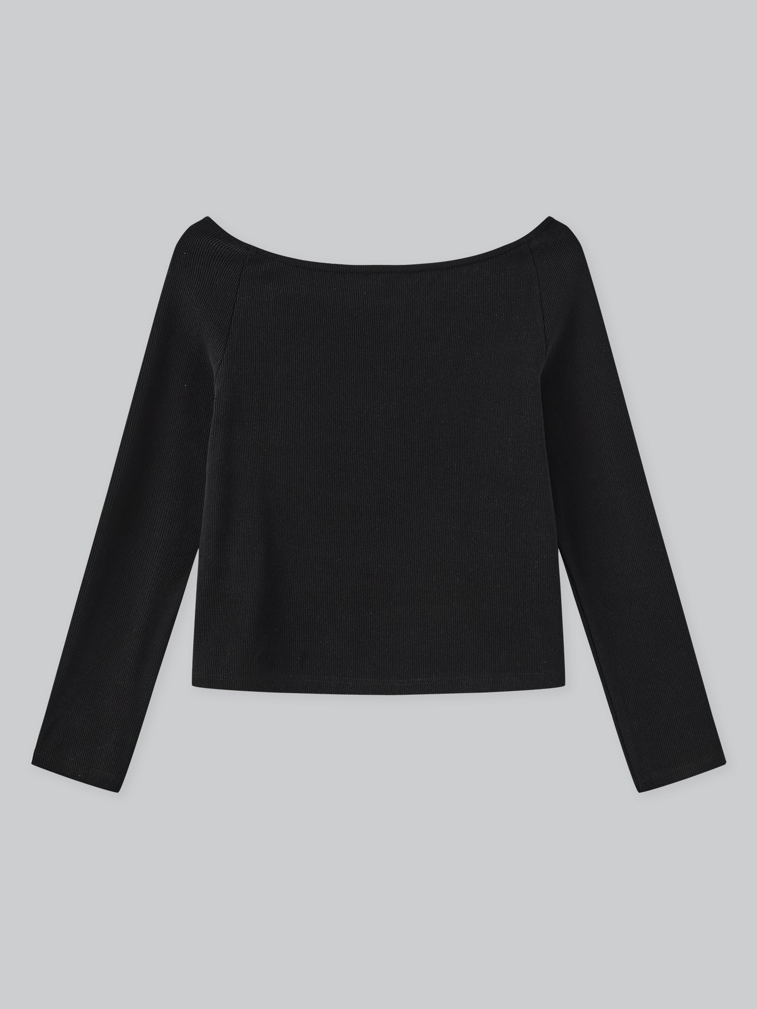 90% Cashmere / Nimbus Ribbed Boat Neck Top