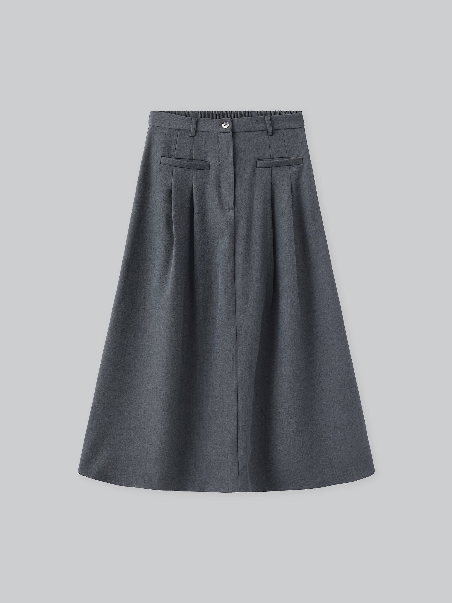 Elasticated Waist / Odesa Pleated Midi Skirt