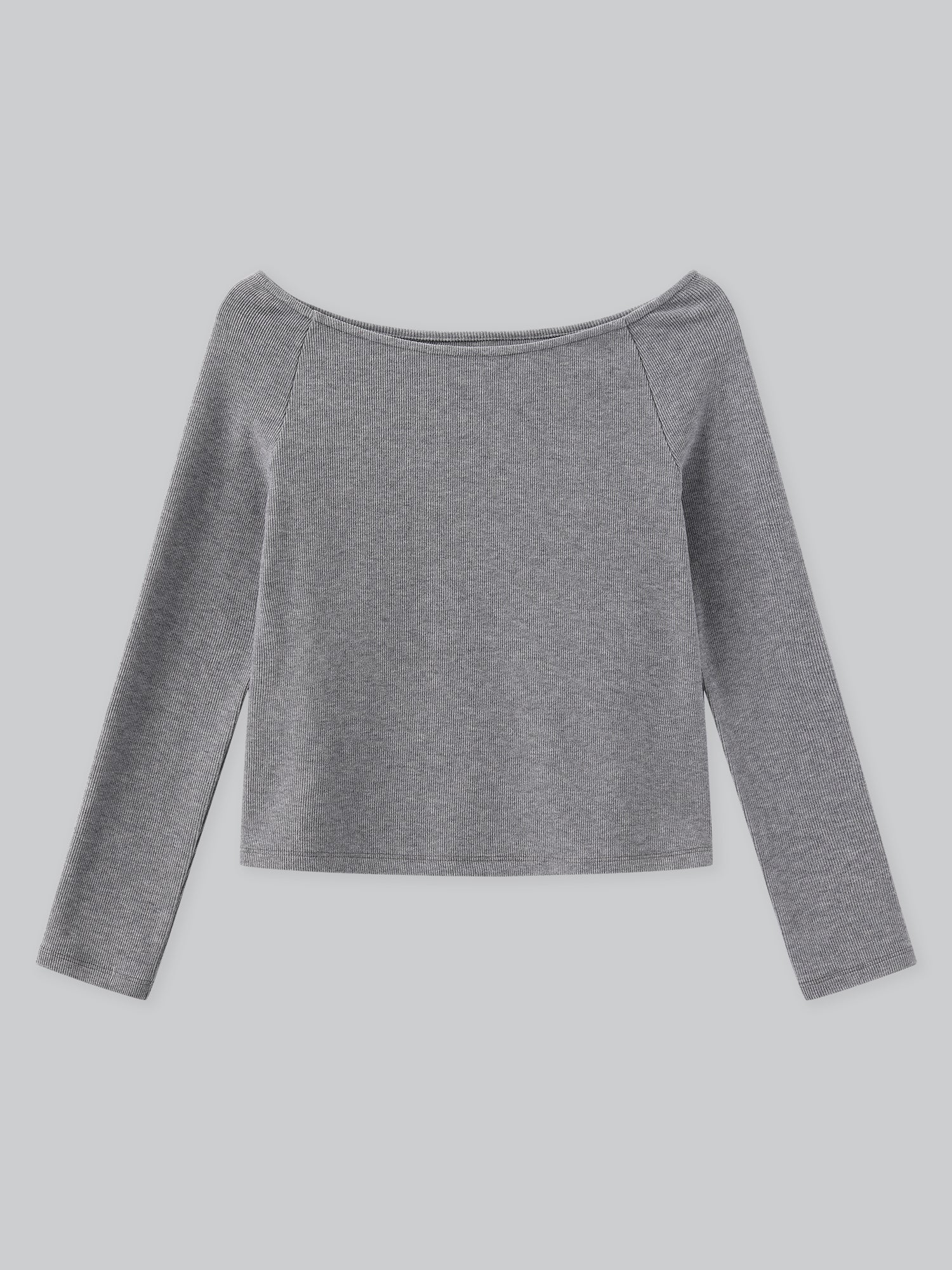 90% Cashmere / Nimbus Ribbed Boat Neck Top