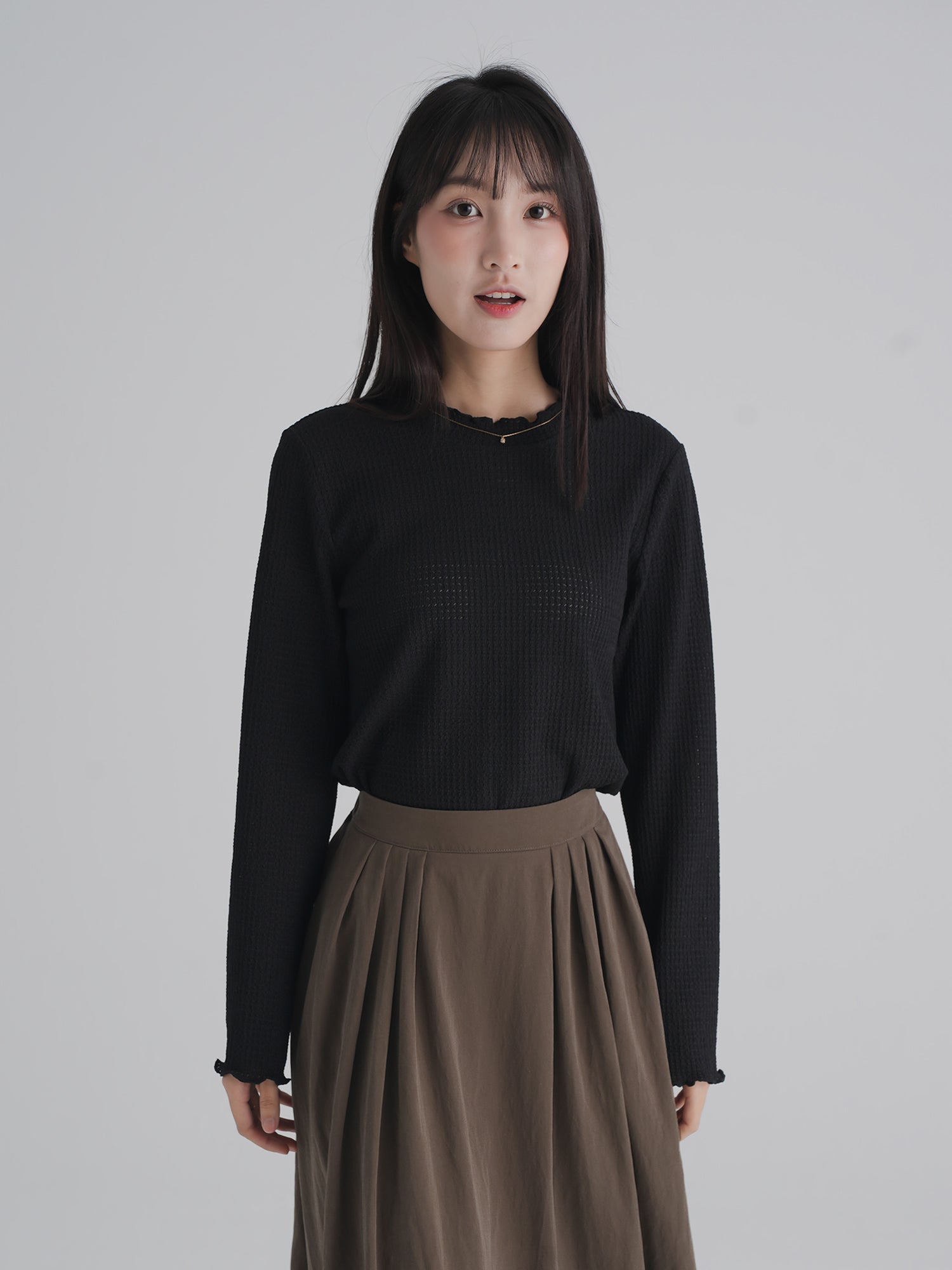 Moonlit Side Pleated Skirt