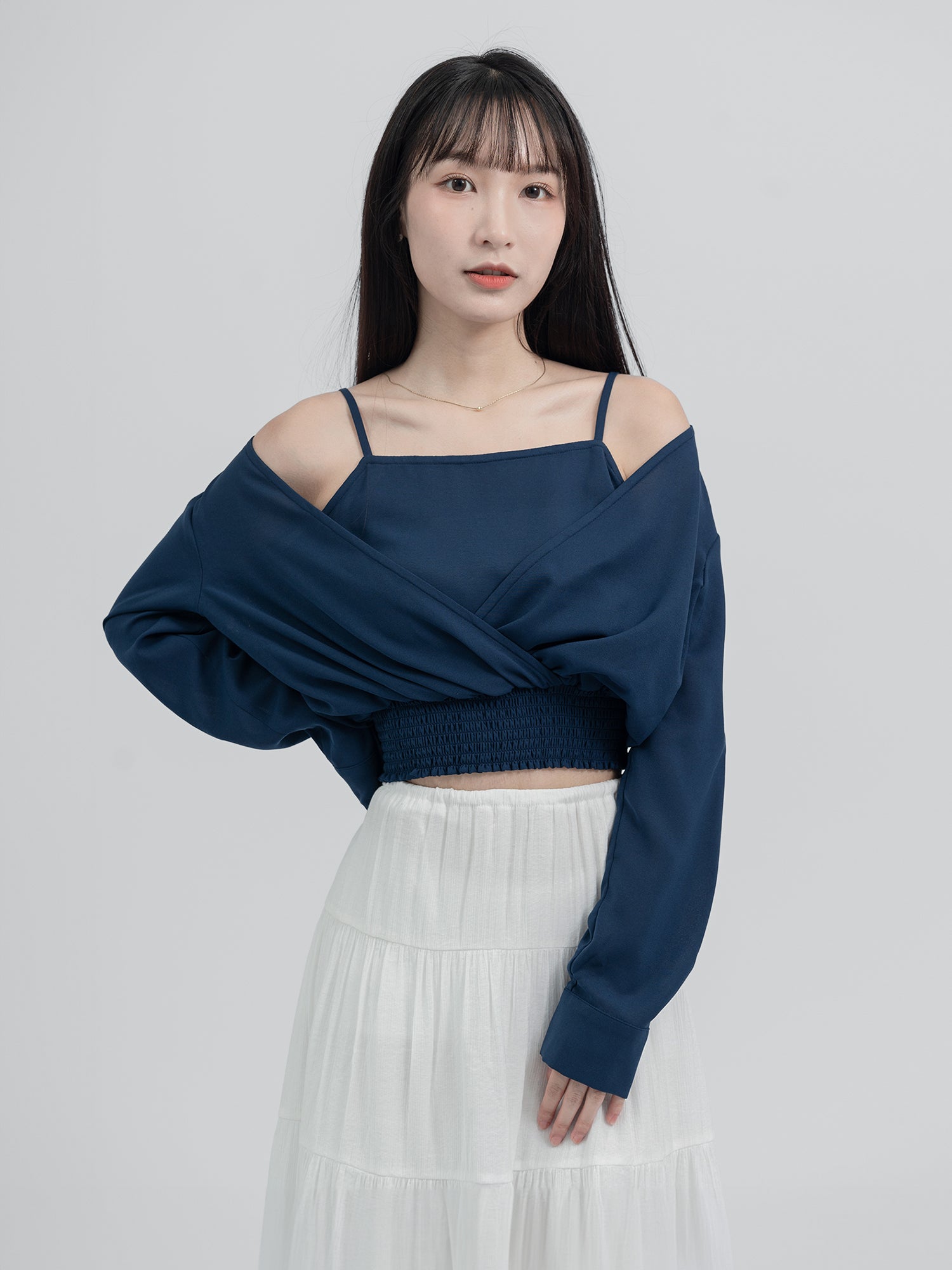 Madison Layered Shirring Top