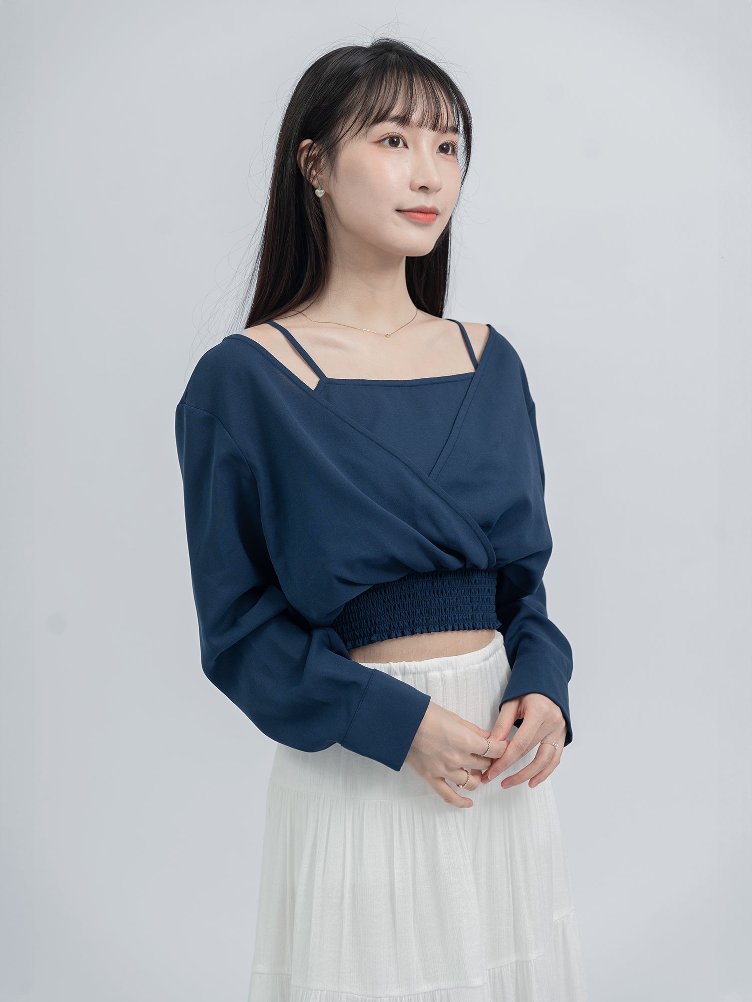 Madison Layered Shirring Top