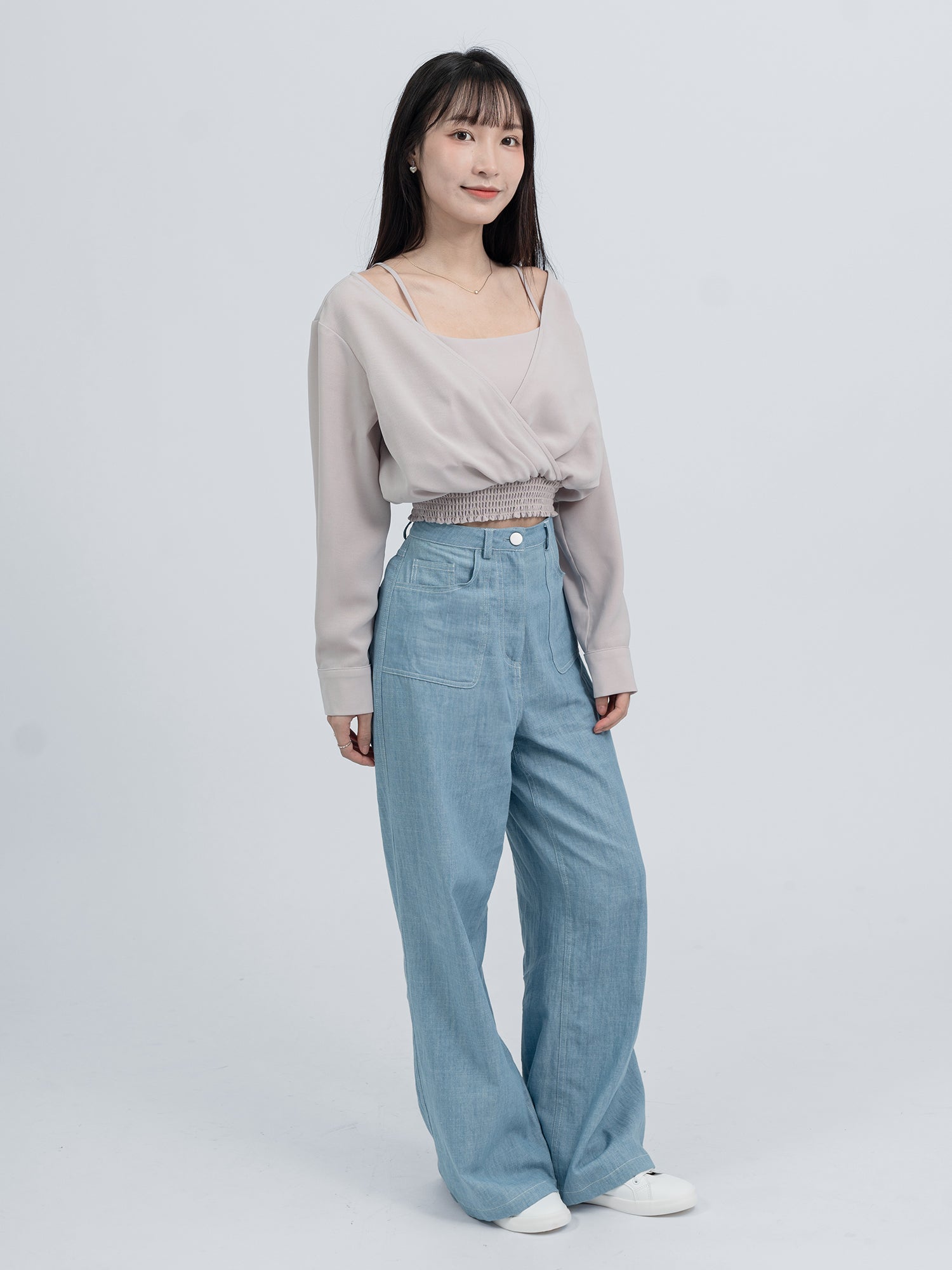 Madison Layered Shirring Top