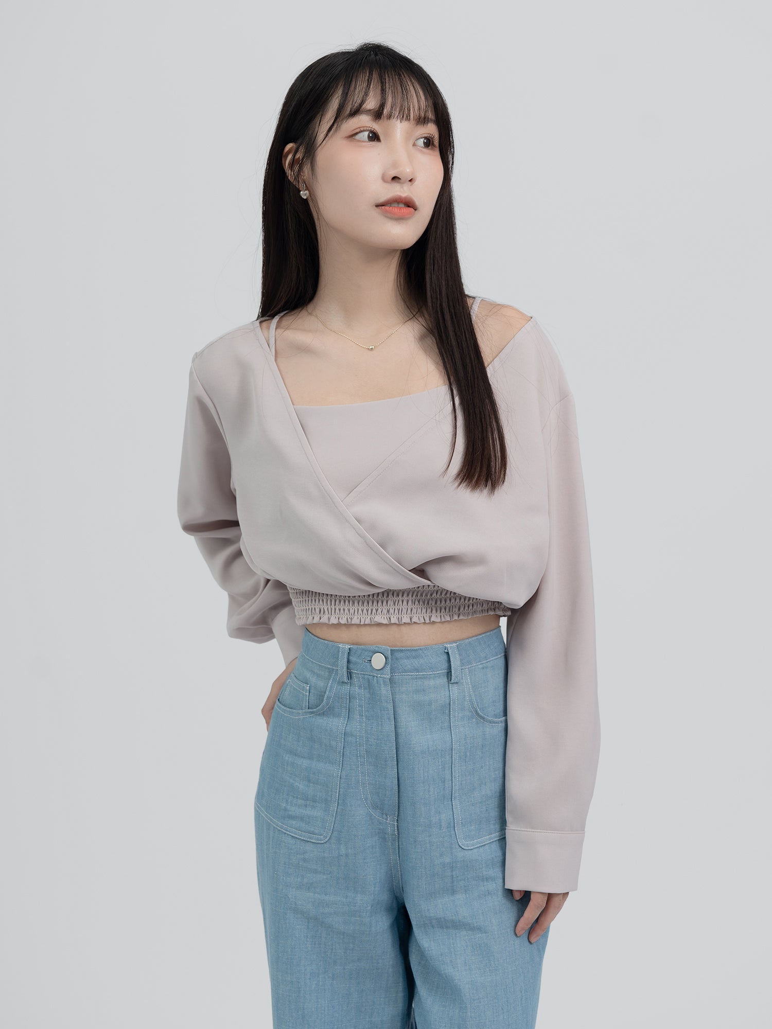 Madison Layered Shirring Top