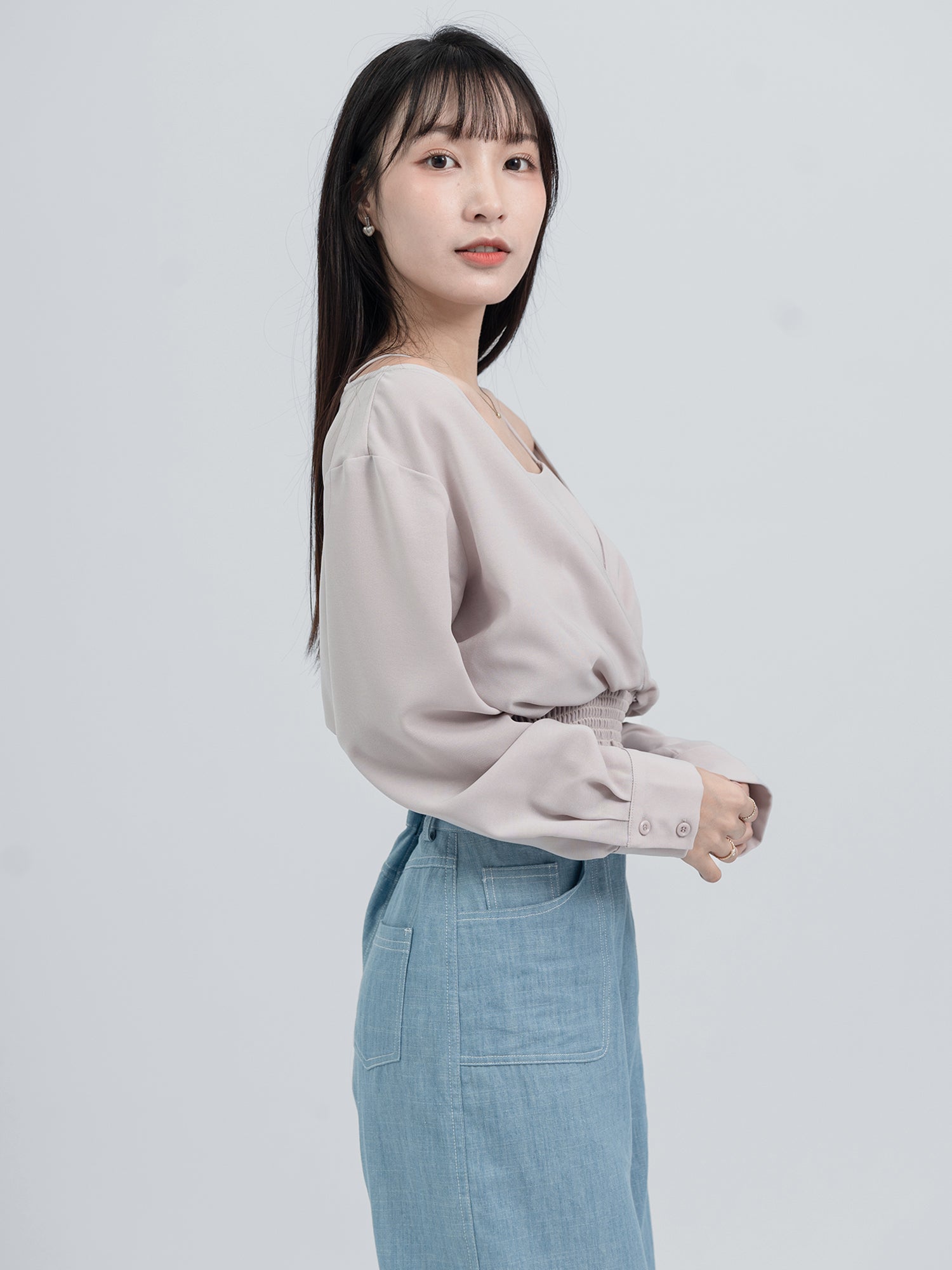 Madison Layered Shirring Top