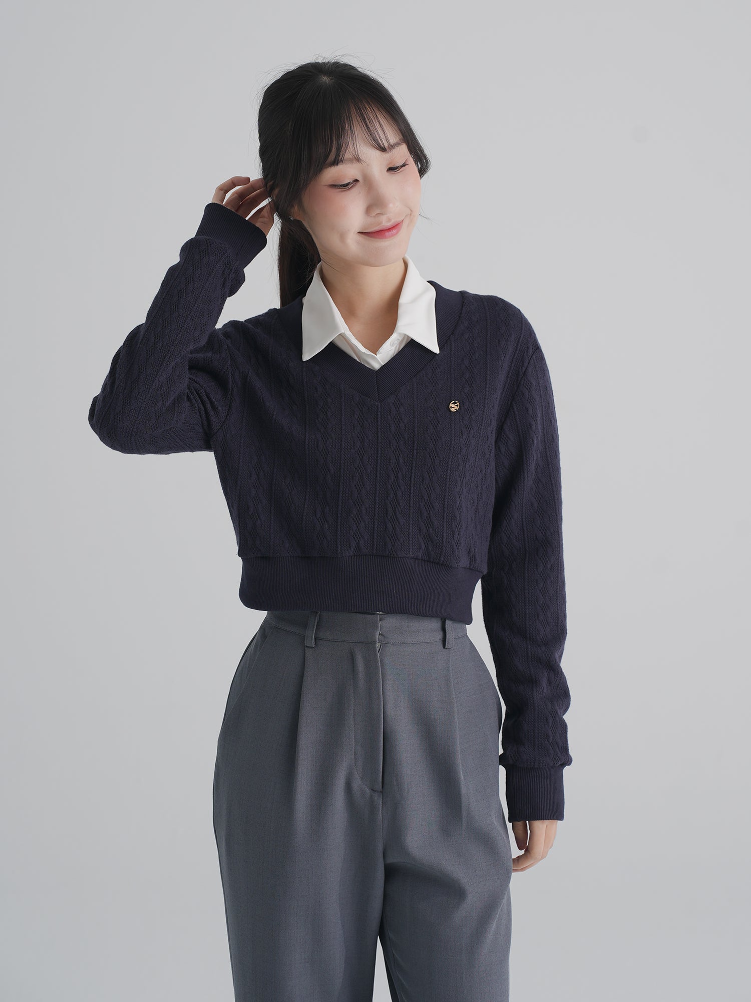 Riveria Signature Cable Knit Top