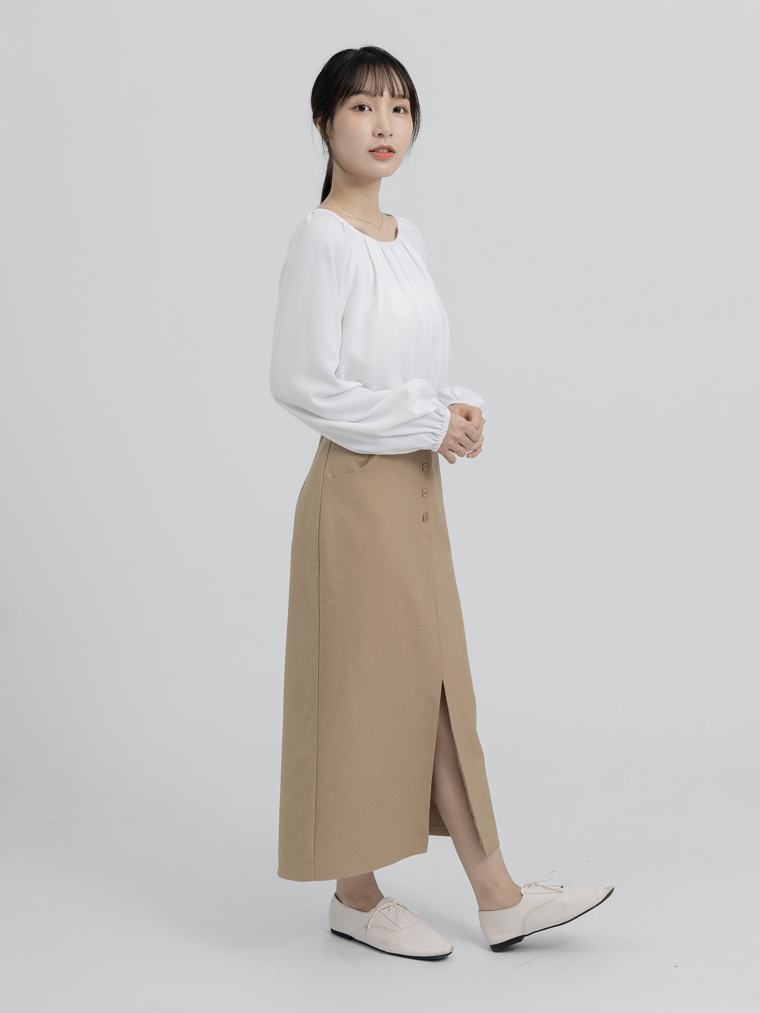 Orla Straight-cut Front Slit Skirt