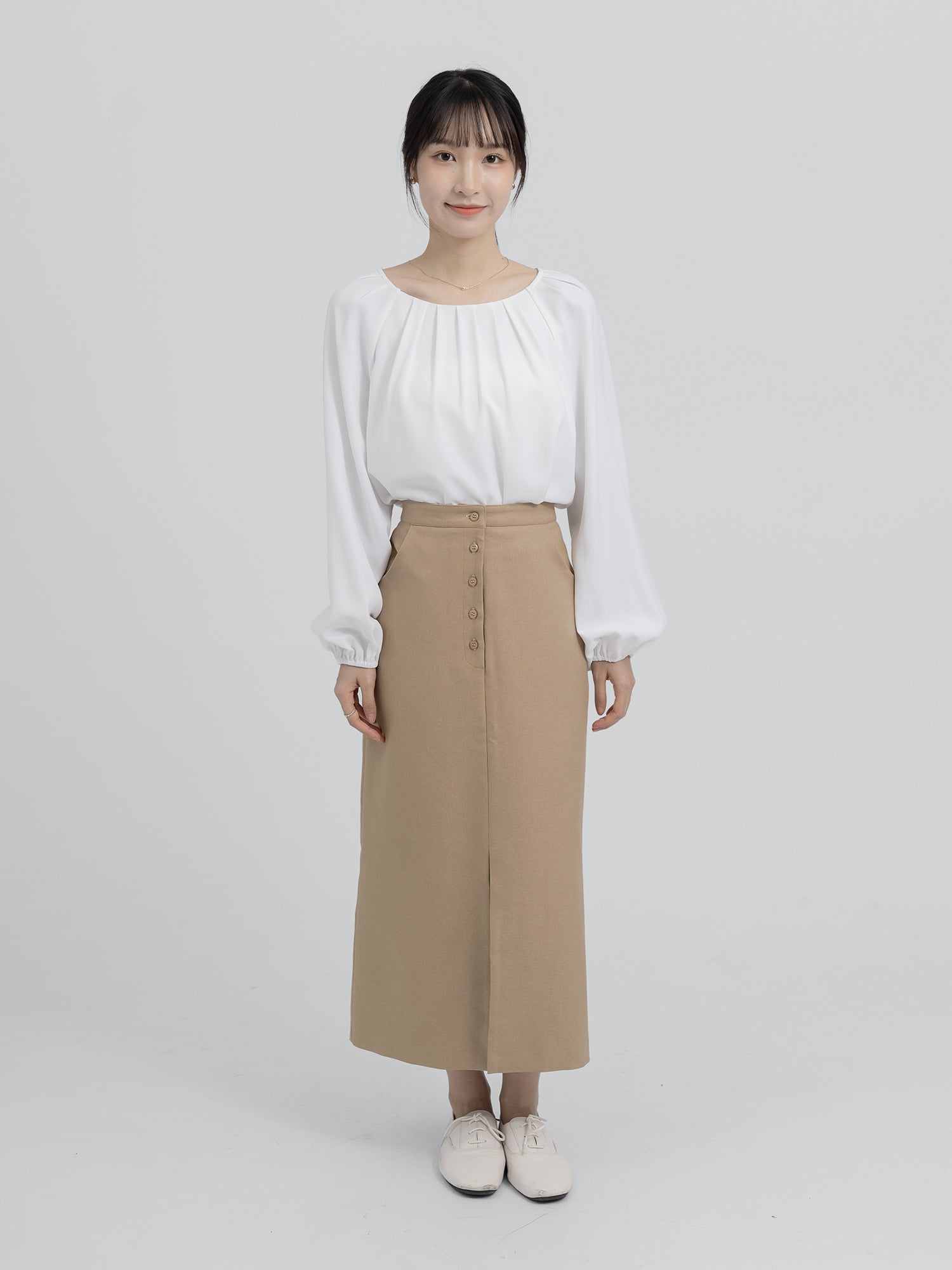 Orla Straight-cut Front Slit Skirt