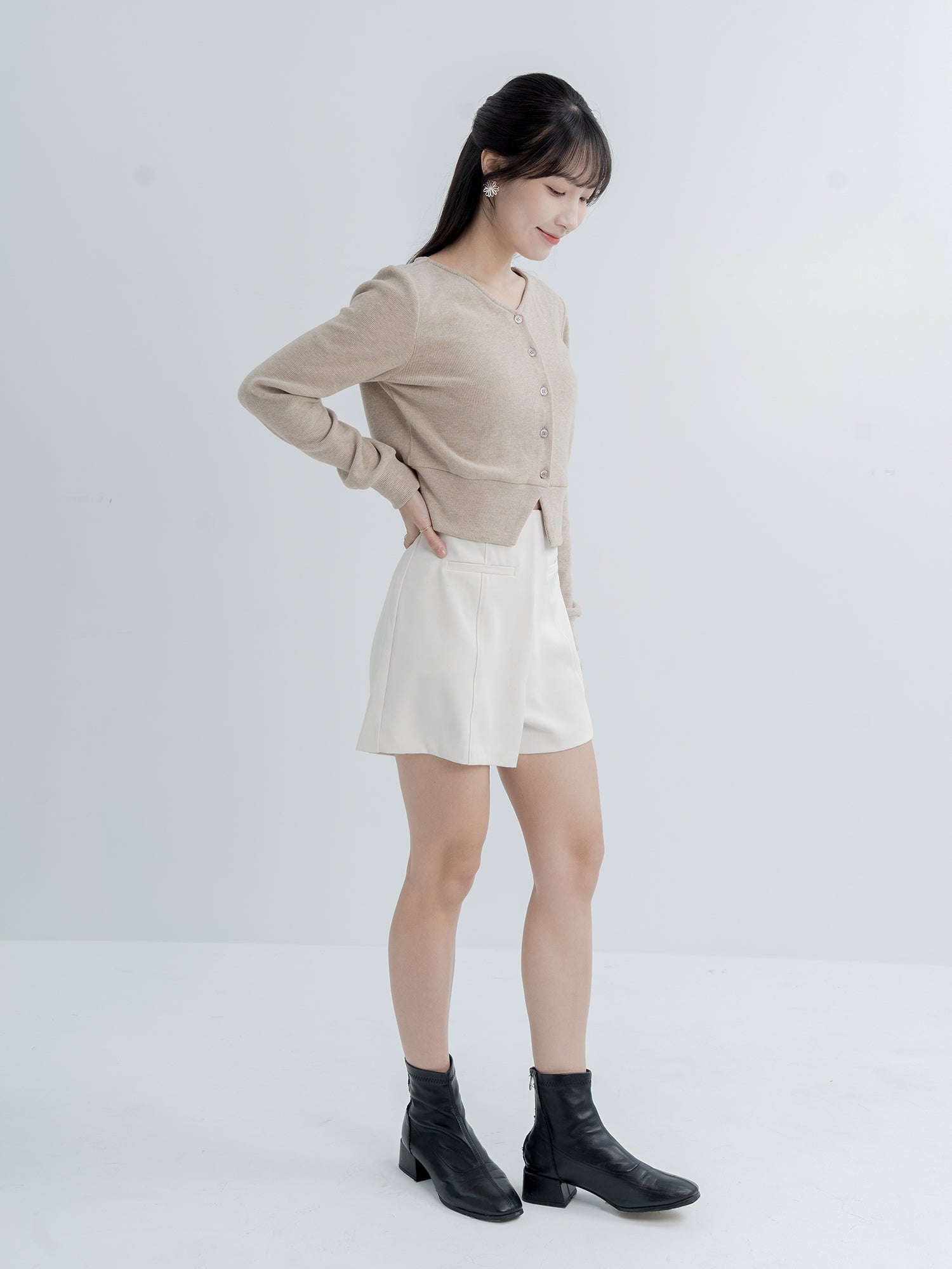 90% Cashmere / Fion Buttoned Knit Top