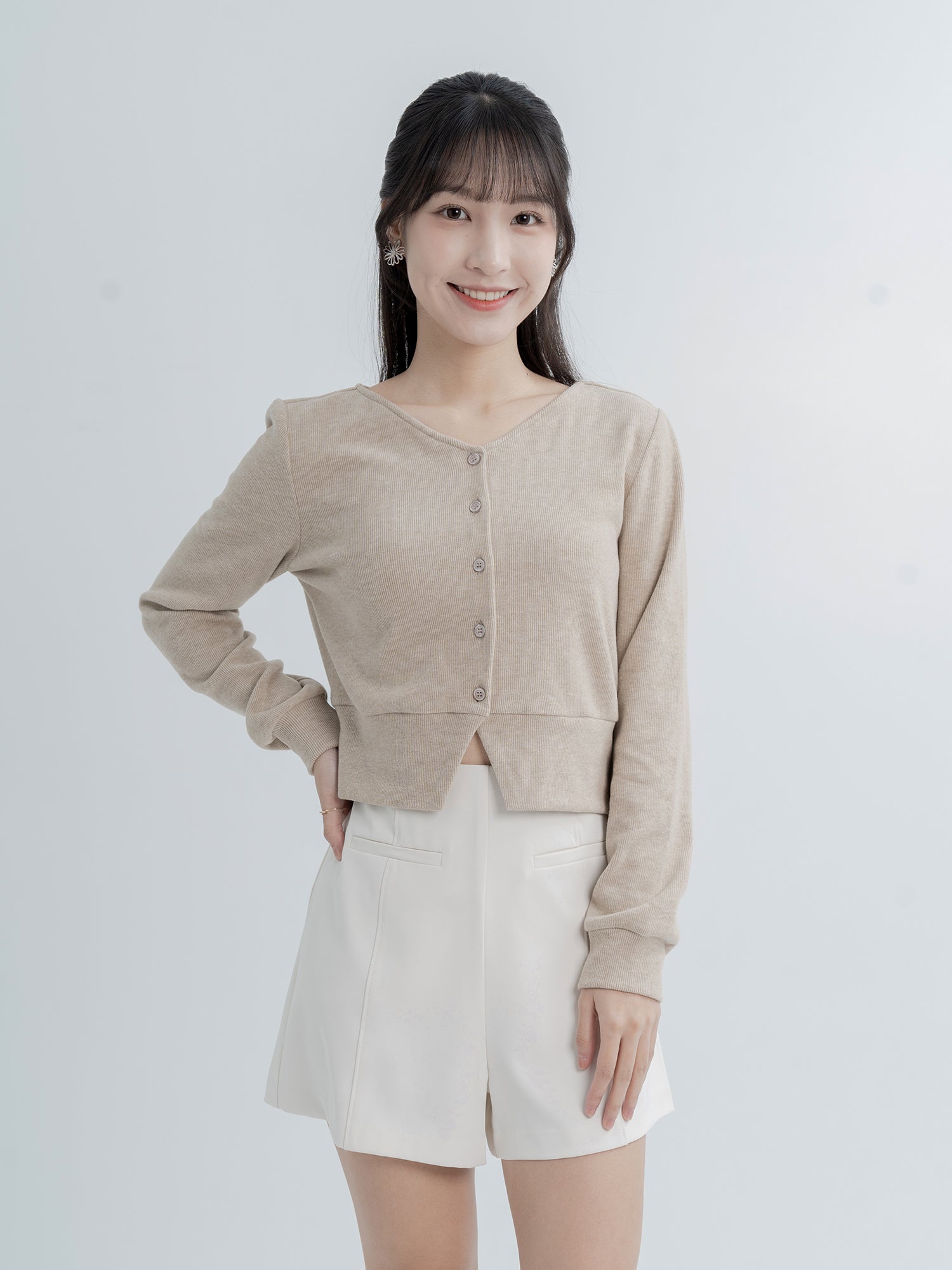 90% Cashmere / Fion Buttoned Knit Top