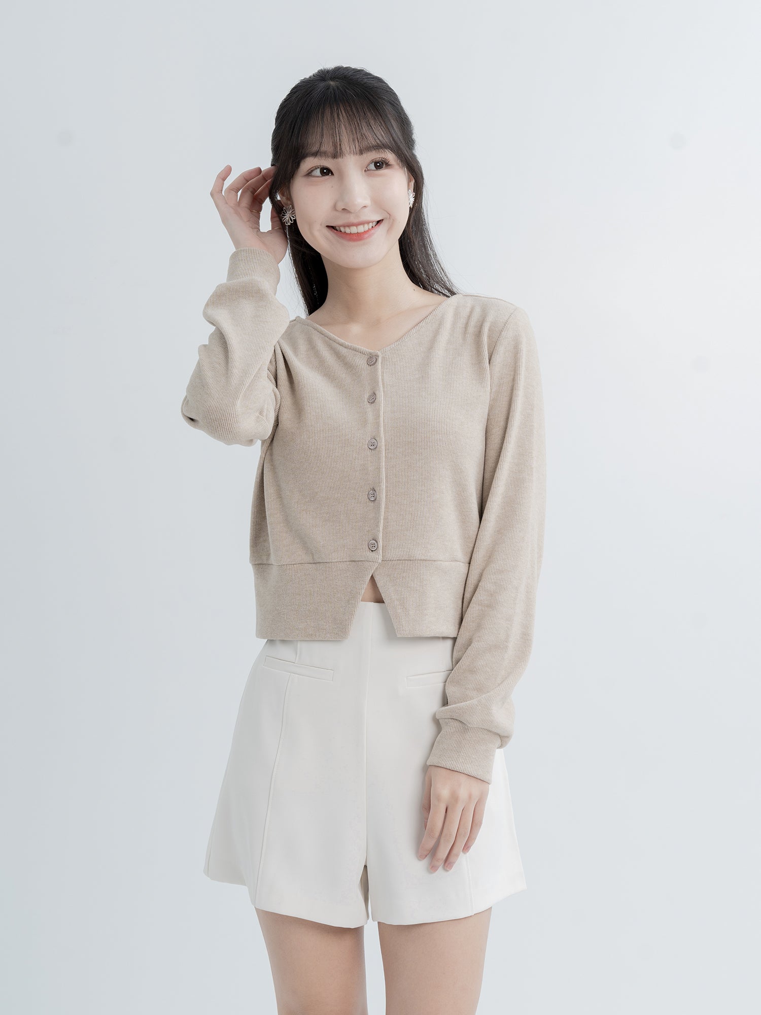 90% Cashmere / Fion Buttoned Knit Top