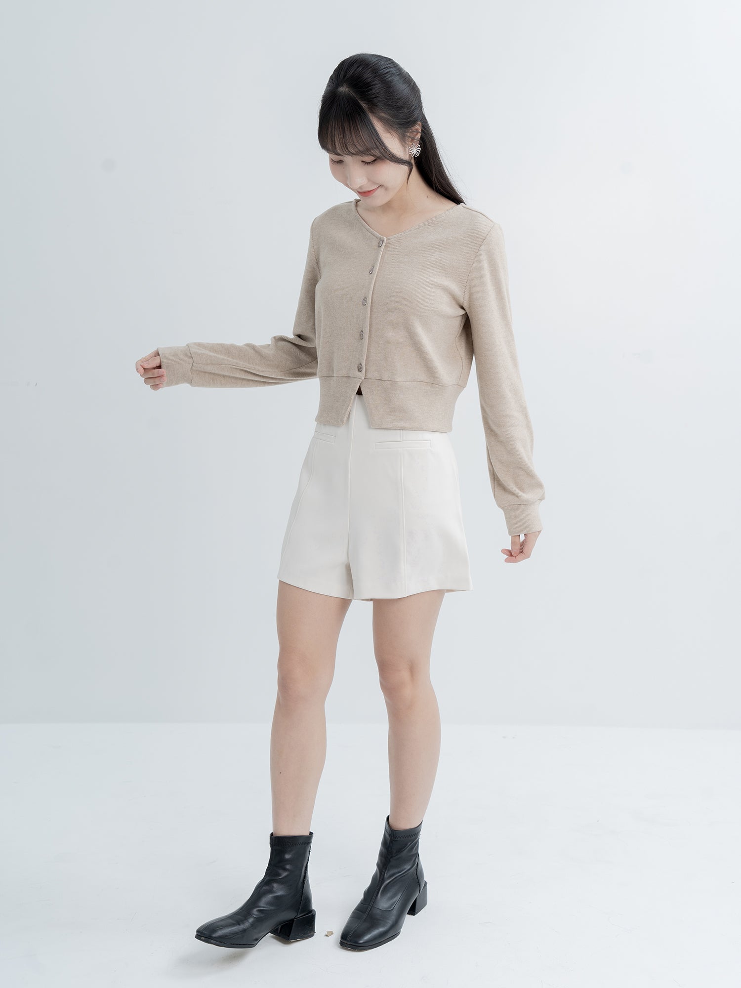 90% Cashmere / Fion Buttoned Knit Top