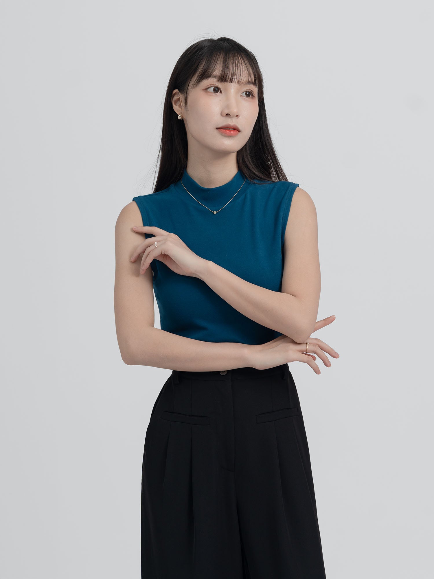 Arabella Turtleneck Sleeveless Top