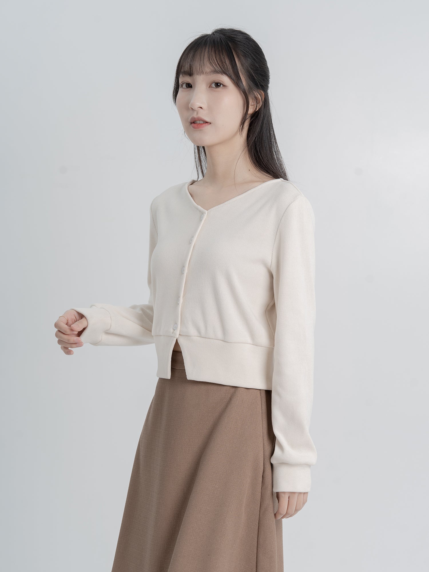 90% Cashmere / Fion Buttoned Knit Top