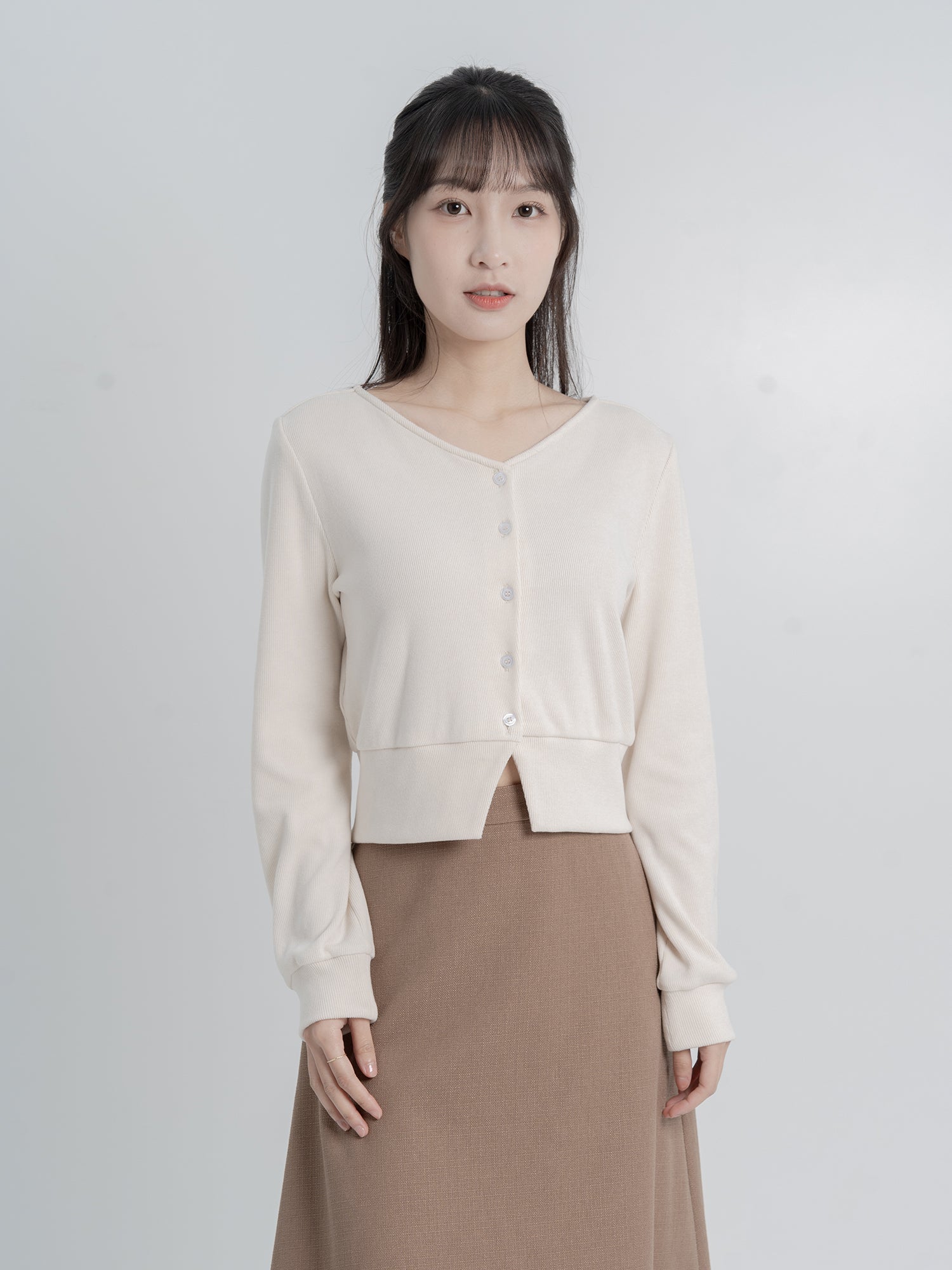 90% Cashmere / Fion Buttoned Knit Top