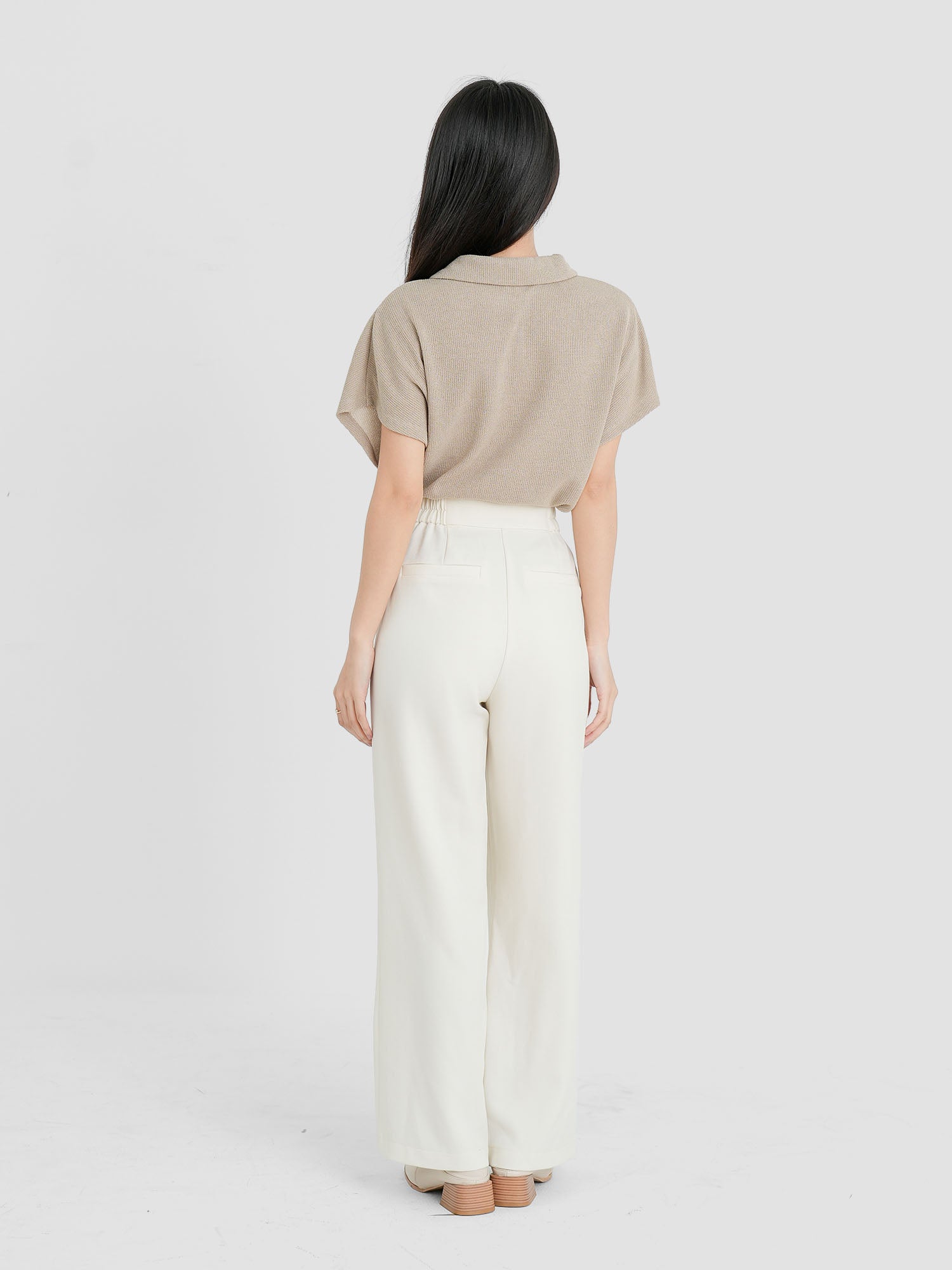 Dual Buttoned Pleat Pants