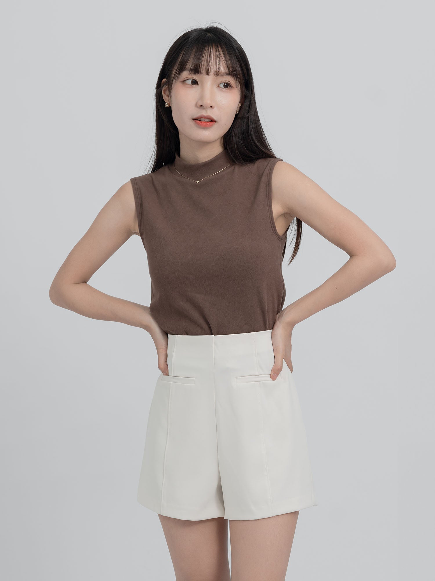 Arabella Turtleneck Sleeveless Top