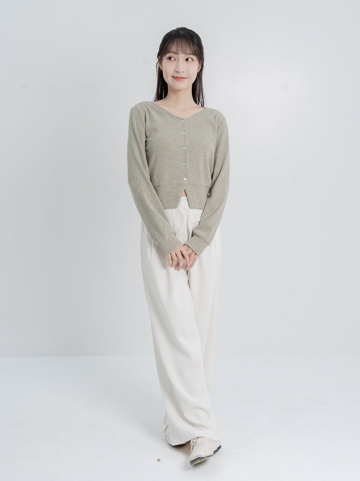 90% Cashmere / Fion Buttoned Knit Top