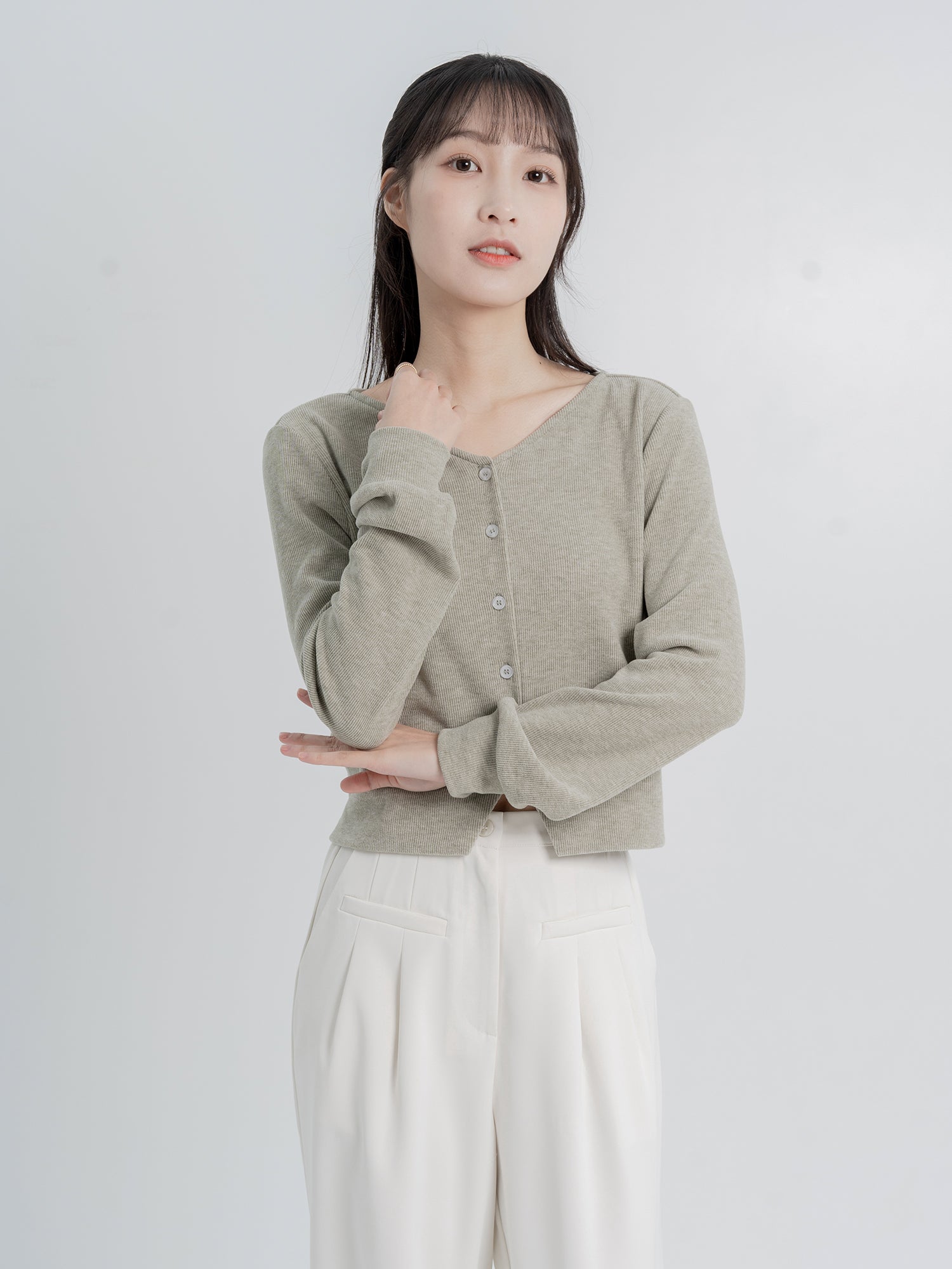 90% Cashmere / Fion Buttoned Knit Top