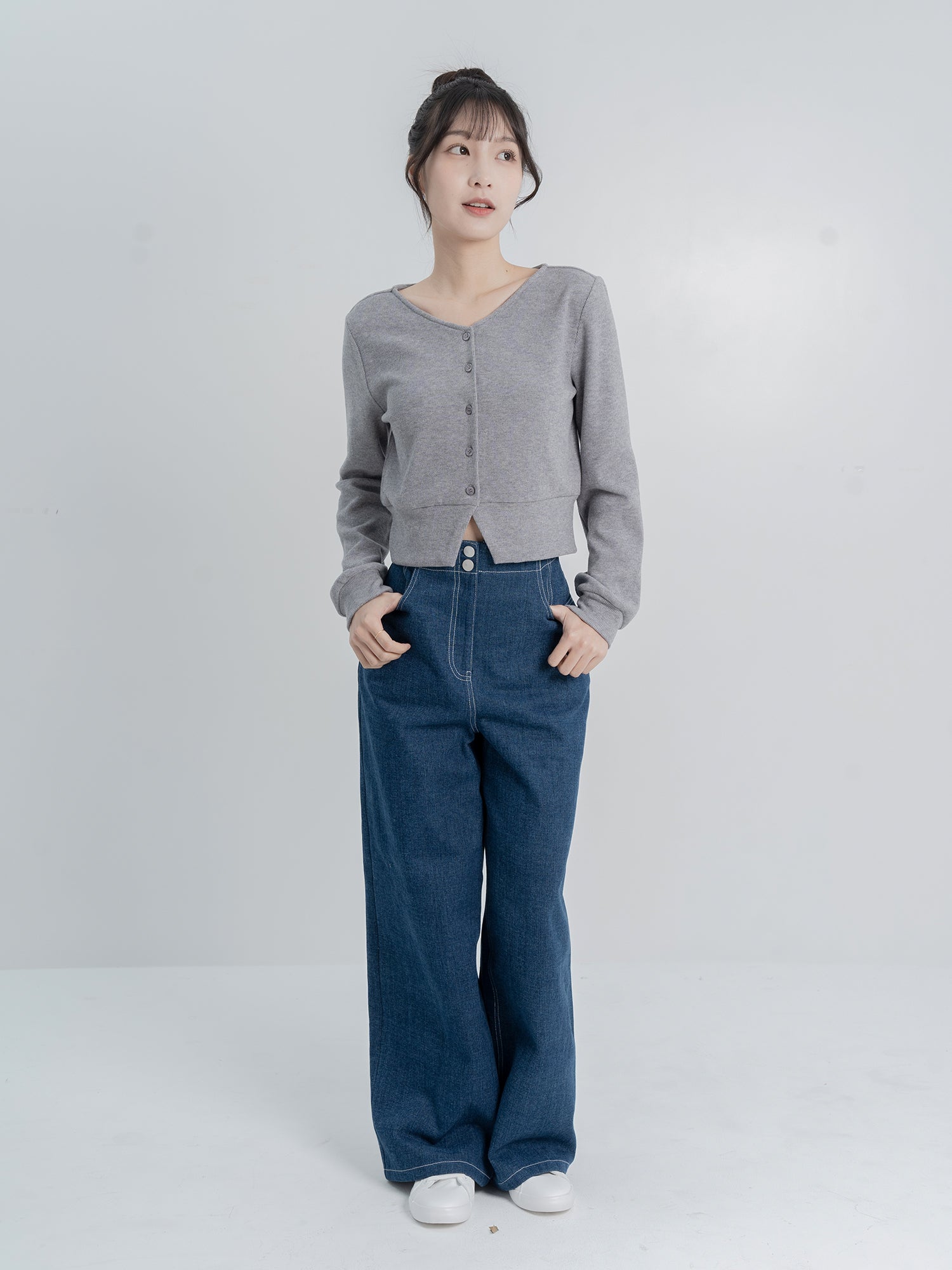 90% Cashmere / Fion Buttoned Knit Top