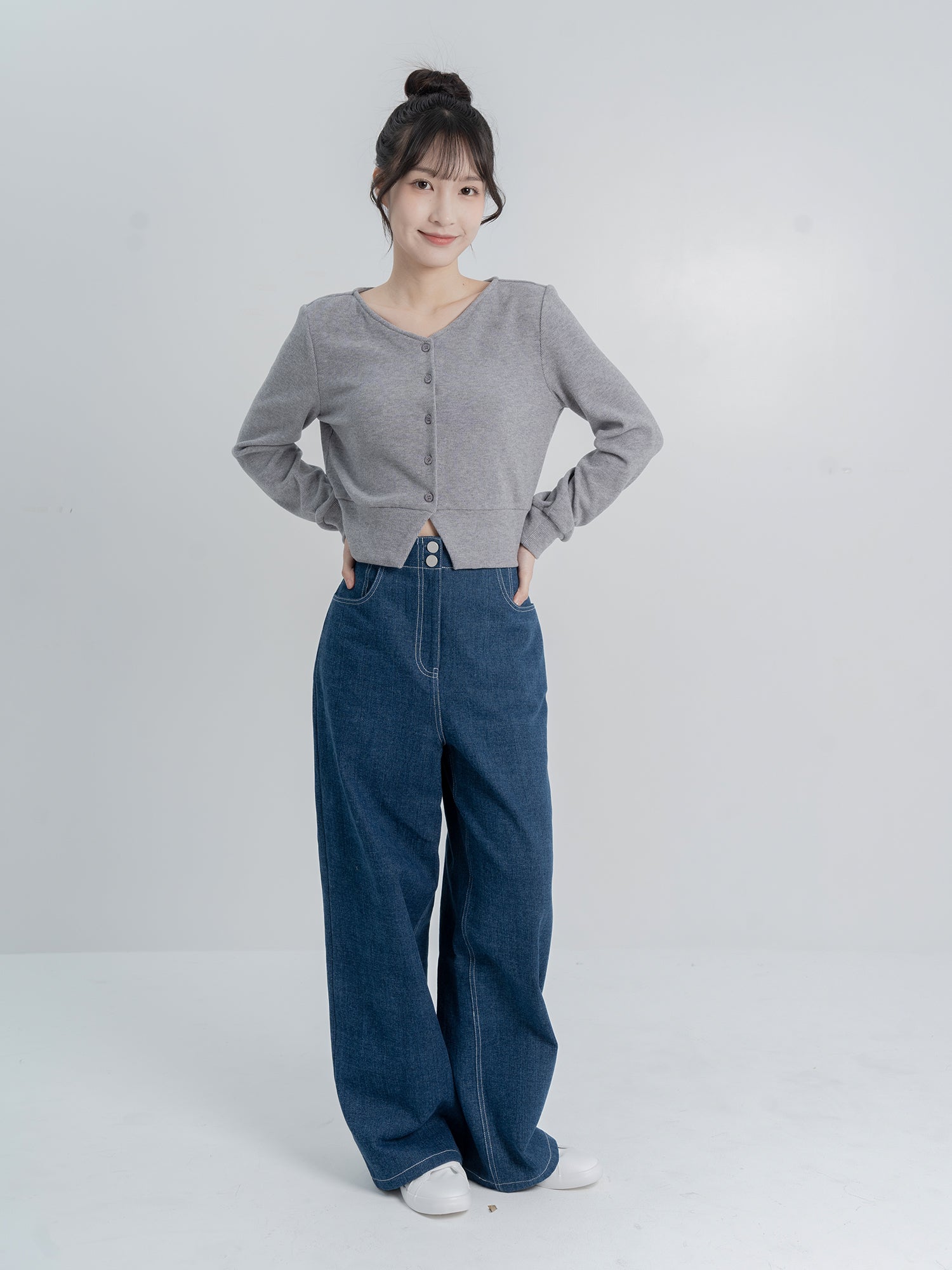 90% Cashmere / Fion Buttoned Knit Top