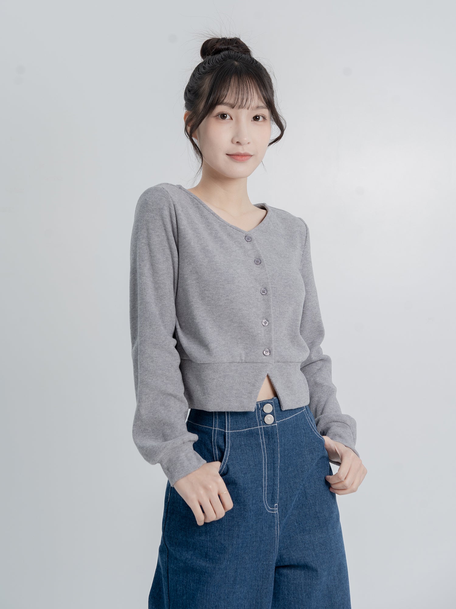 90% Cashmere / Fion Buttoned Knit Top