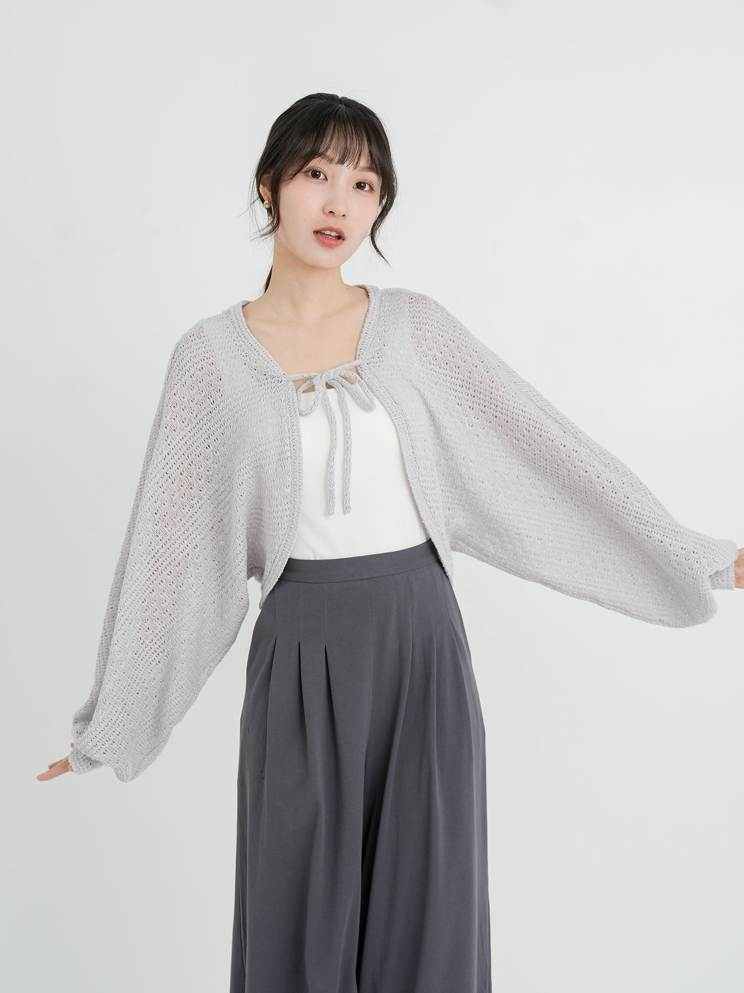 Ysabel Tie Front Crochet Outer