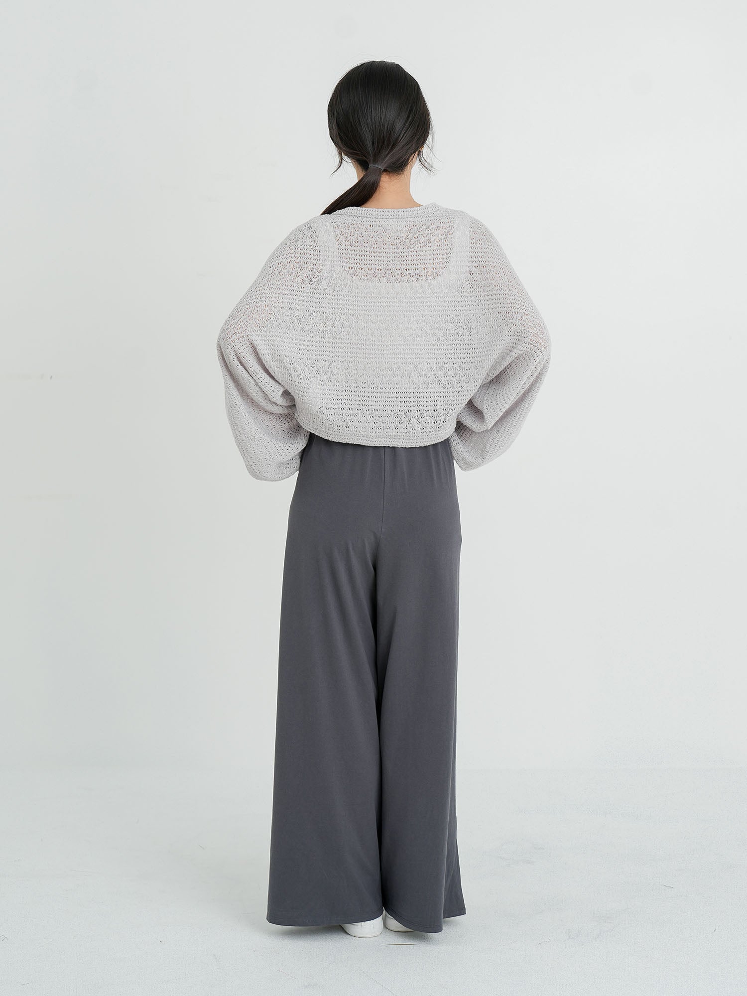 Cotton Pleated Wide Leg Pants