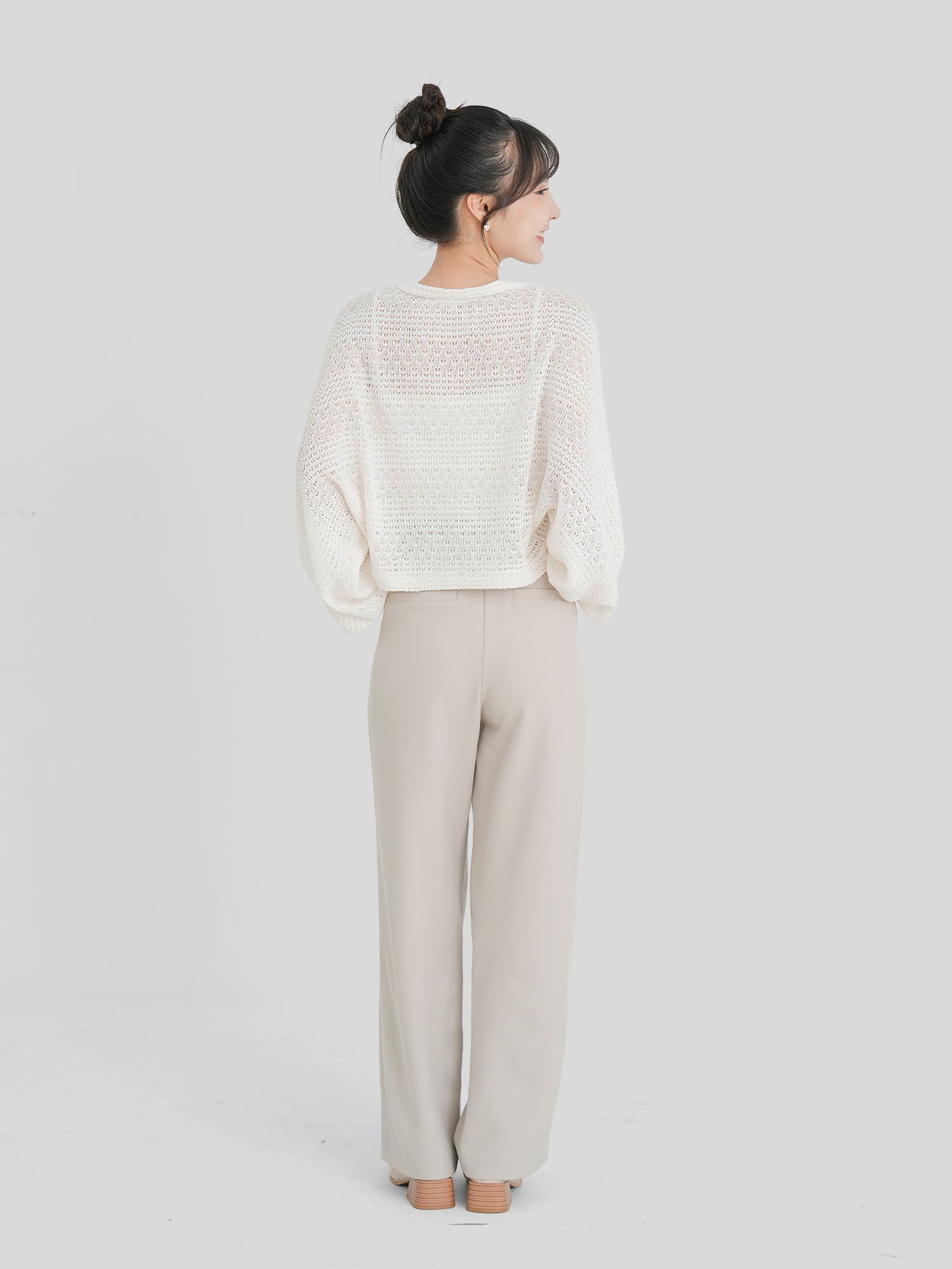 Dual Buttoned Pleat Pants