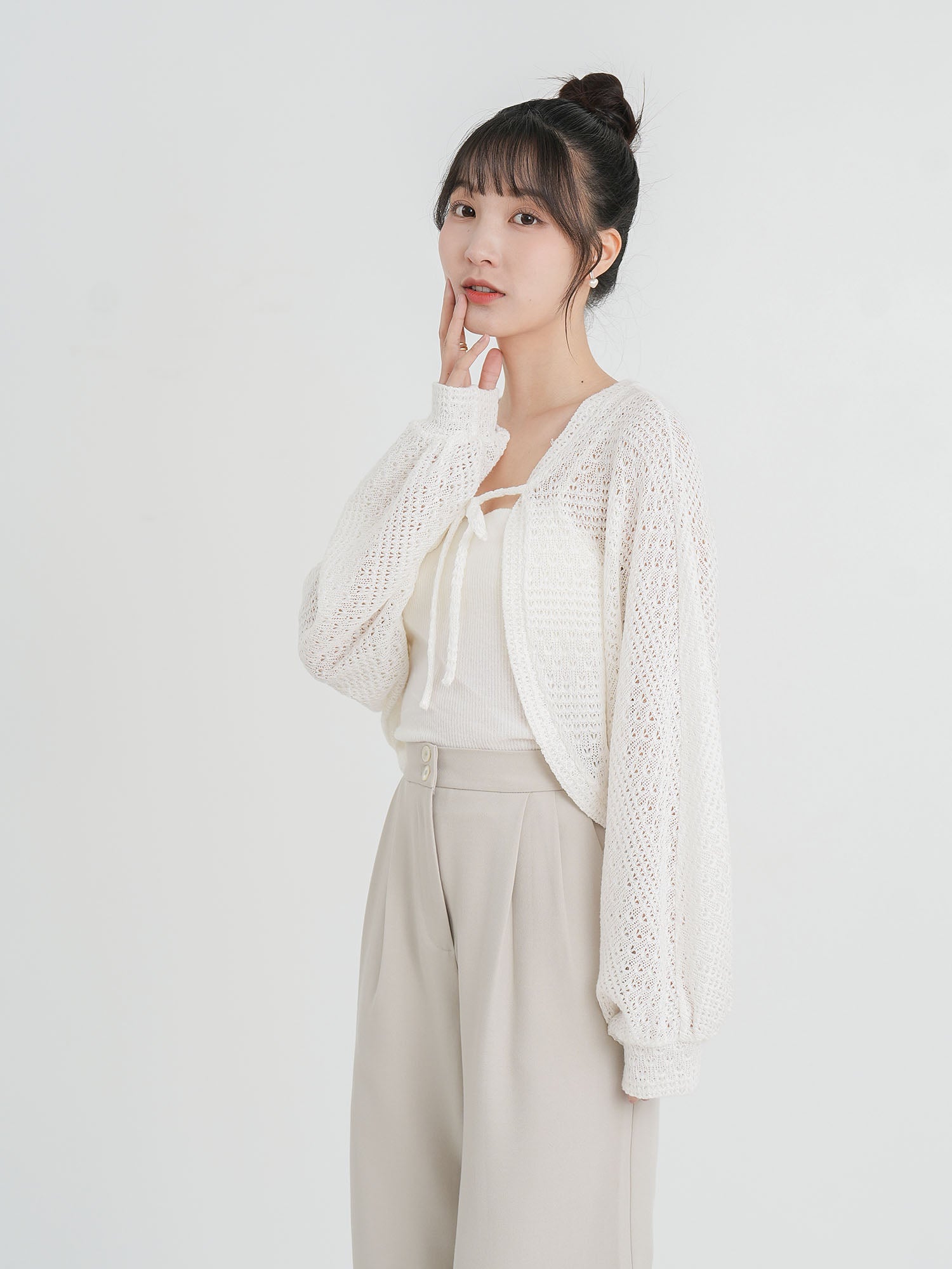 Ysabel Tie Front Crochet Outer