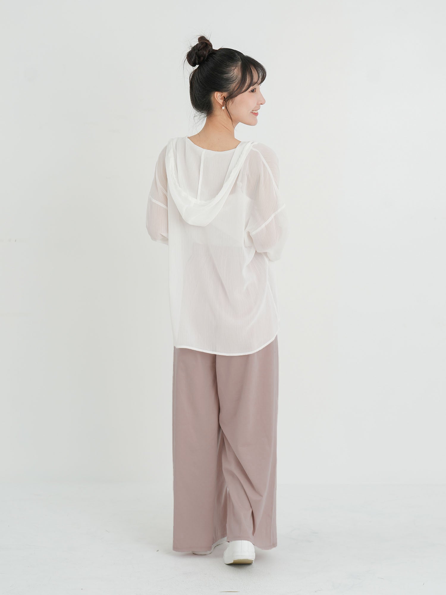 Cotton Pleated Wide Leg Pants