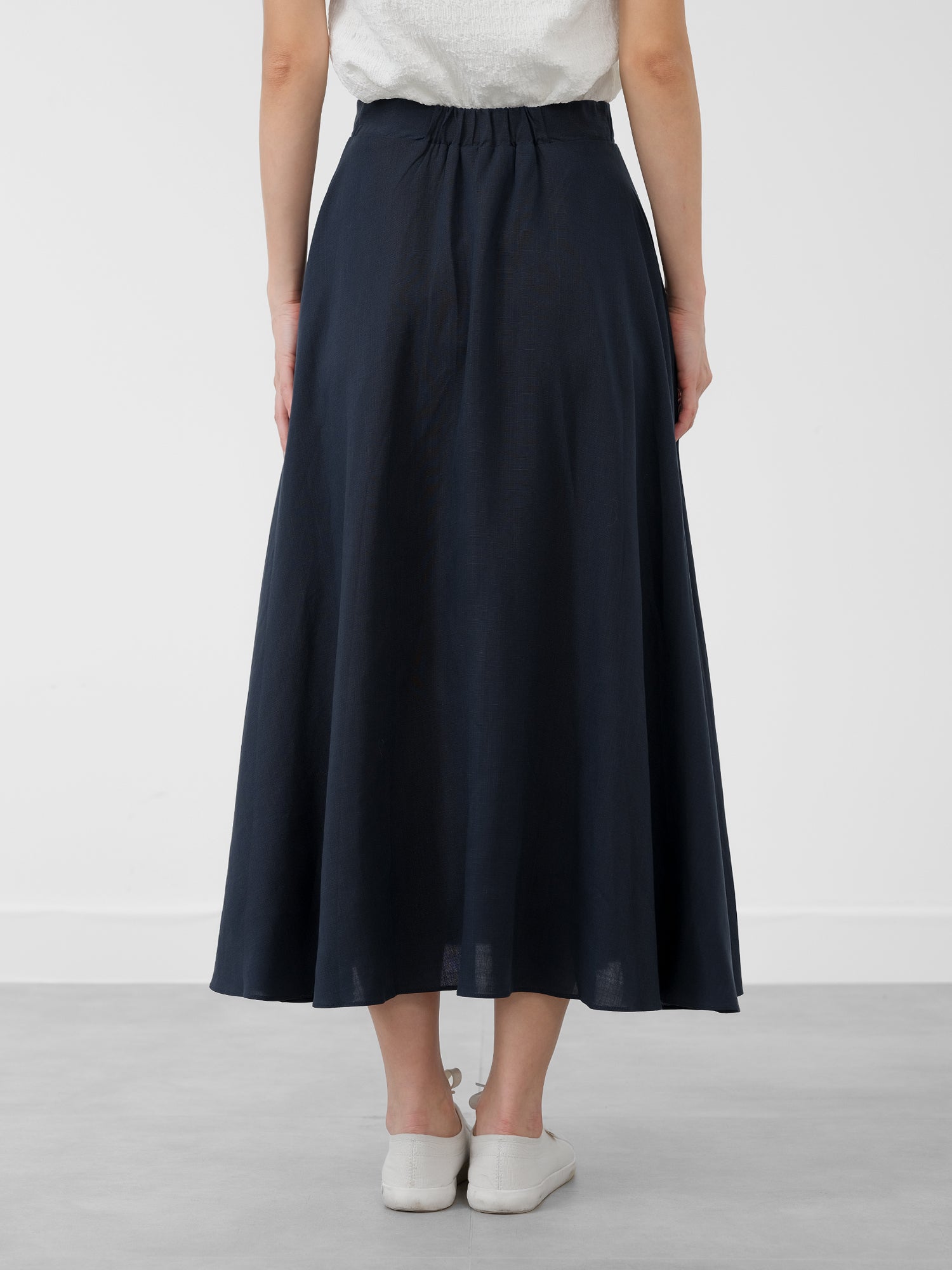 Briar A-line Buttoned Midi Skirt