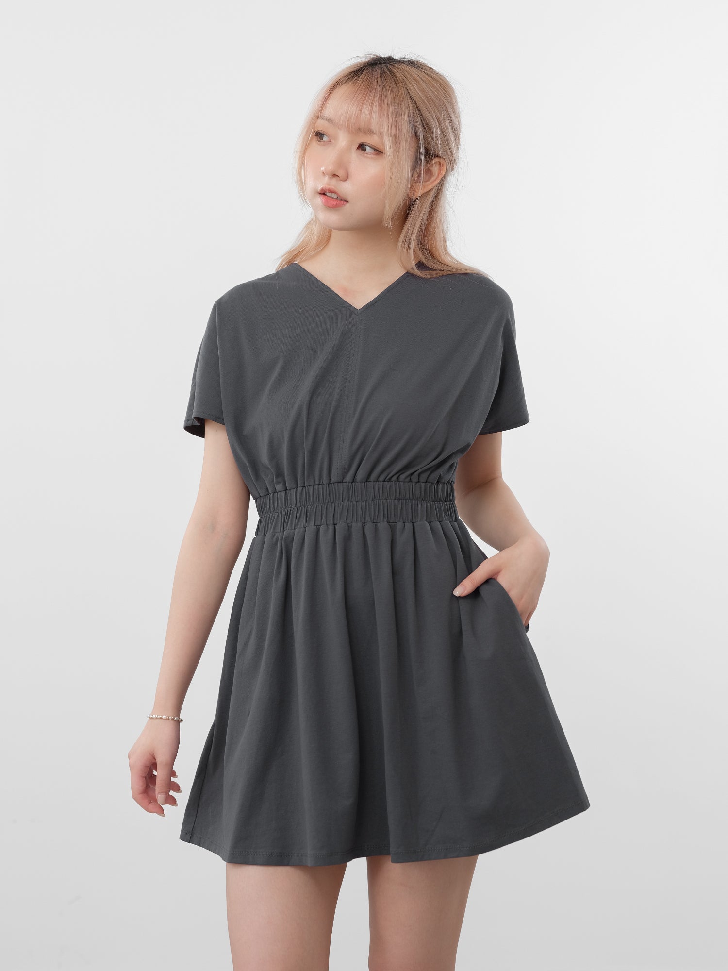 Paige Elastic Waist Mini Dress