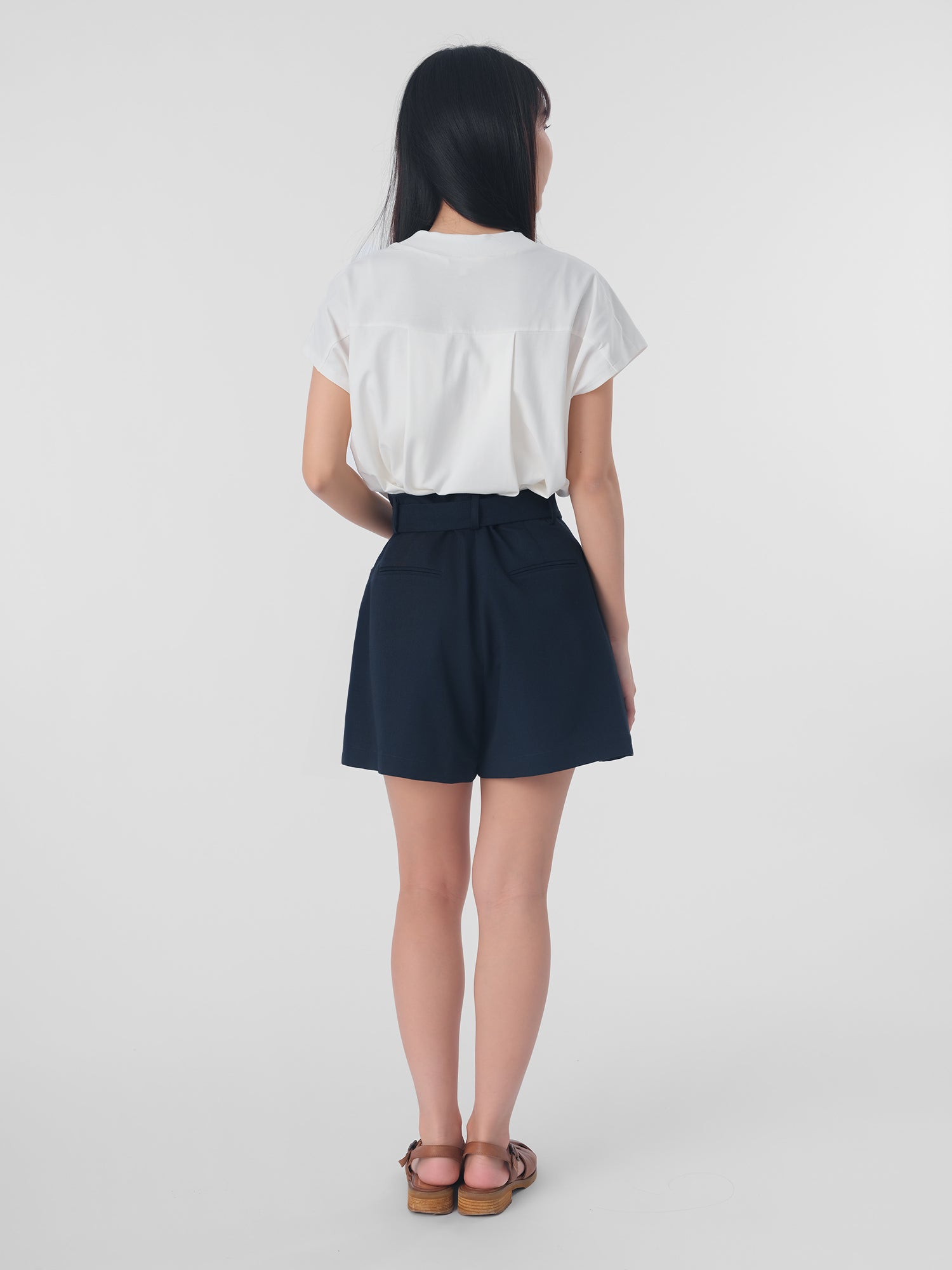 Raina Box Pleated Shorts