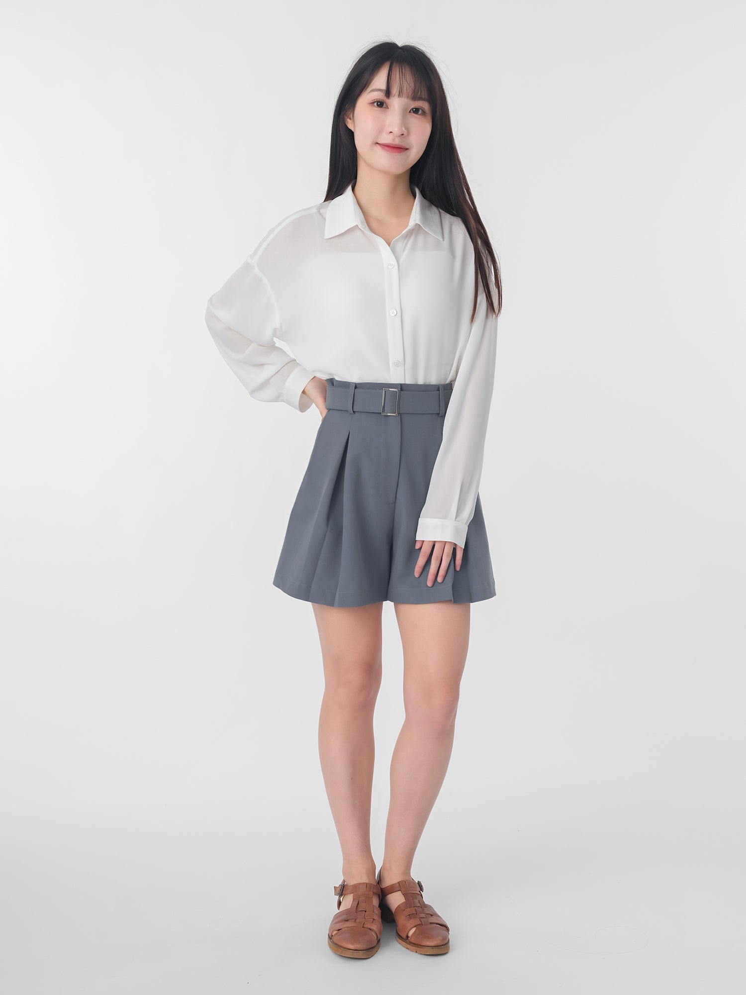 Raina Box Pleated Shorts