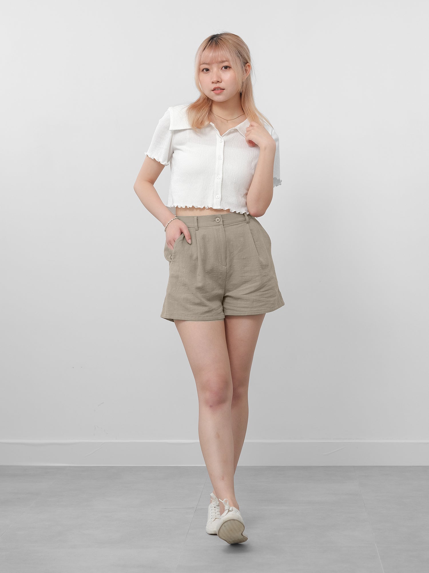 Asa Sailor Collar Buttoned Top*