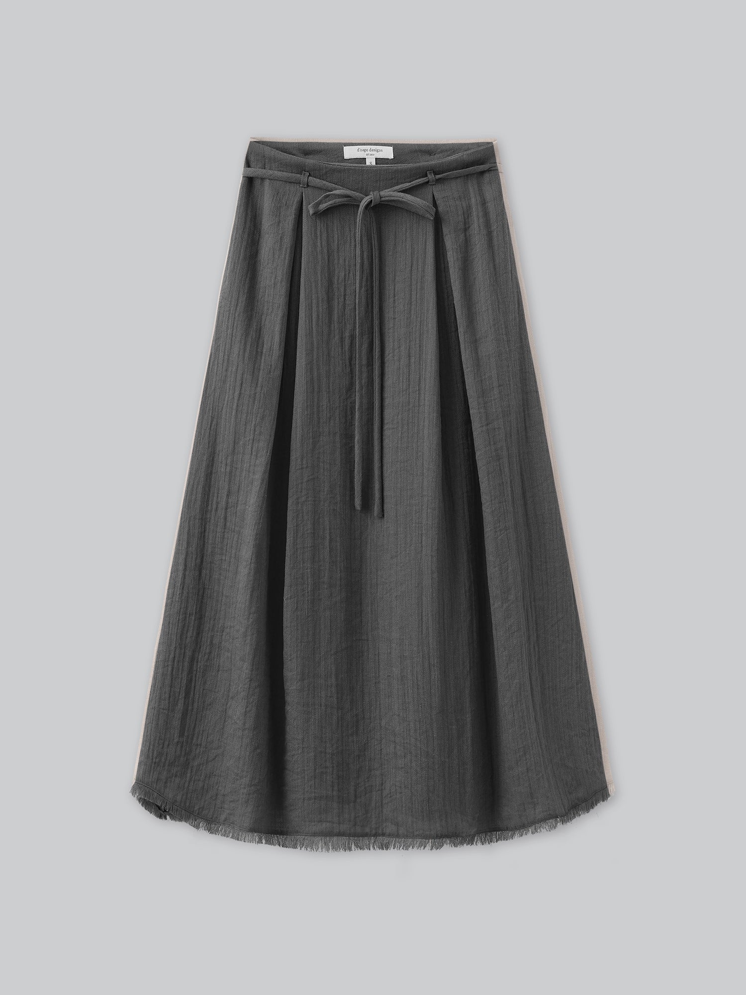 Harmony Tie-Waist Fringe Hem Skirt