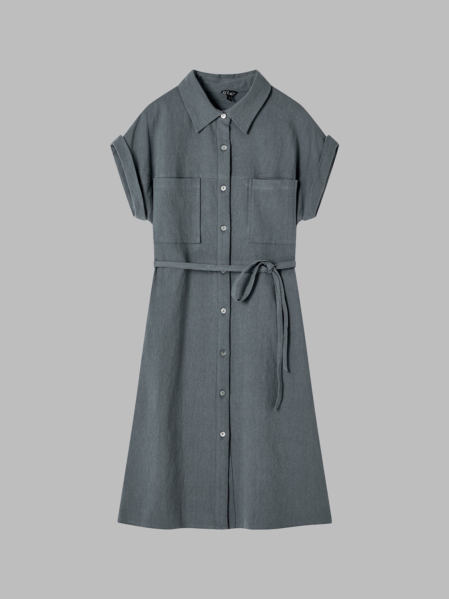 Linen-cotton Shirt Dress