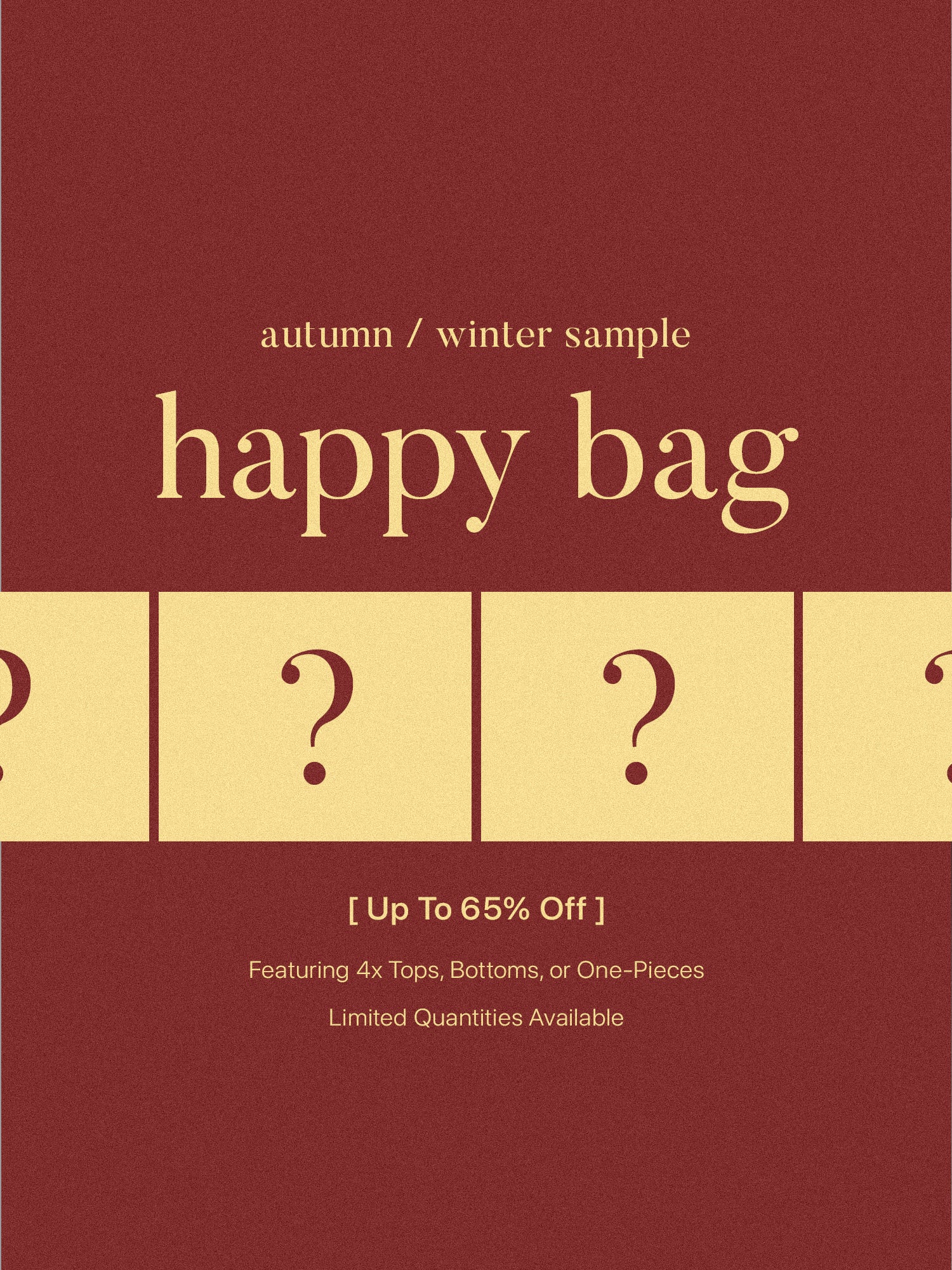 Happy Bag / Autumn & Winter 2025