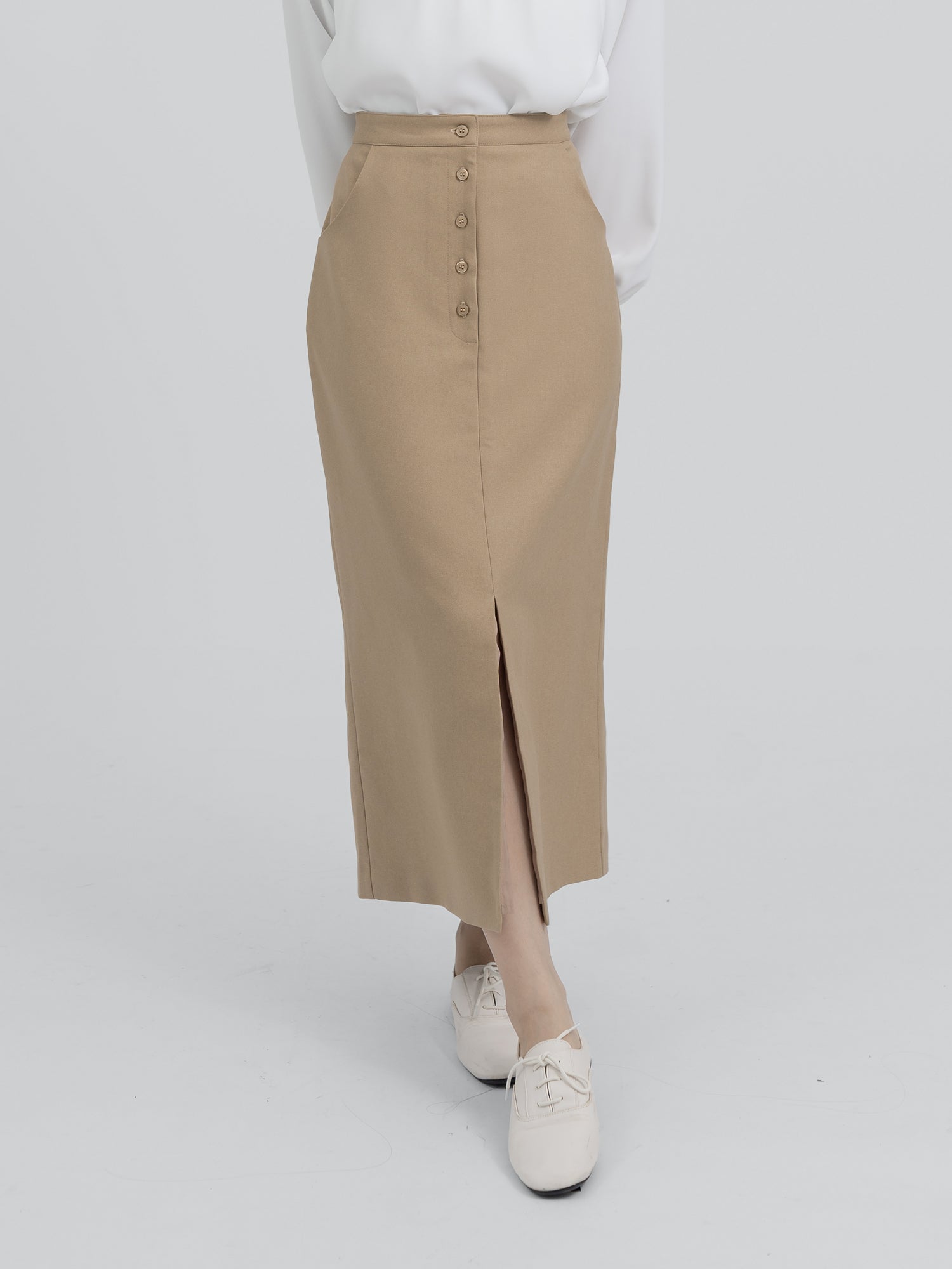 Orla Straight-cut Front Slit Skirt